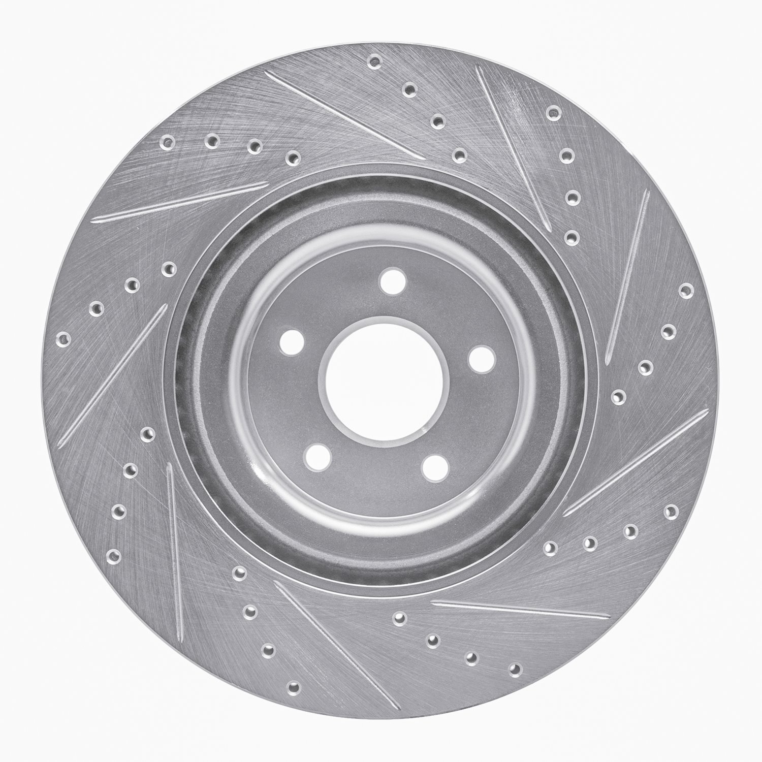 631-54261L Drilled/Slotted Brake Rotor [Silver], 2016-2018 Ford/Lincoln/Mercury/Mazda, Position: Front Left