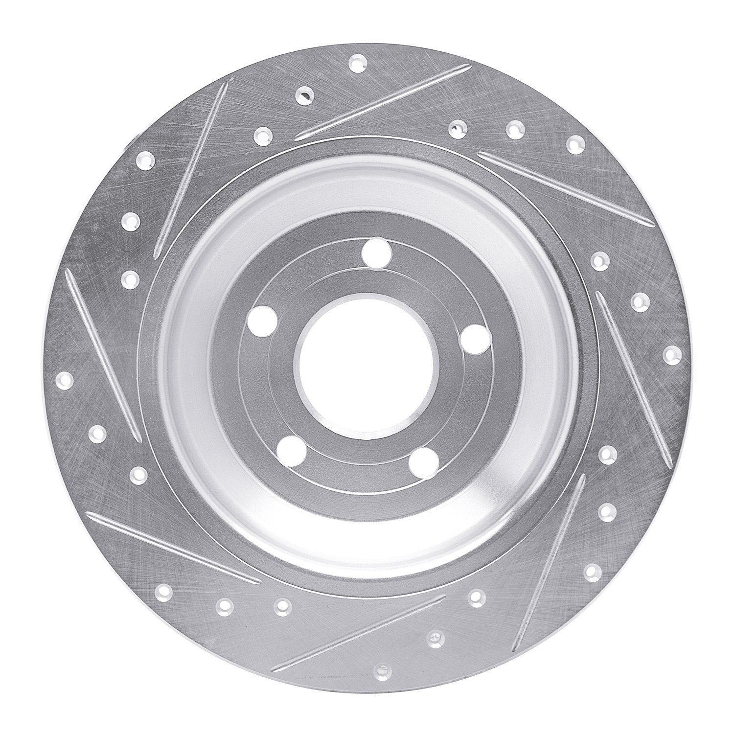 631-54262R Drilled/Slotted Brake Rotor [Silver], Fits Select Ford/Lincoln/Mercury/Mazda, Position: Rear Right