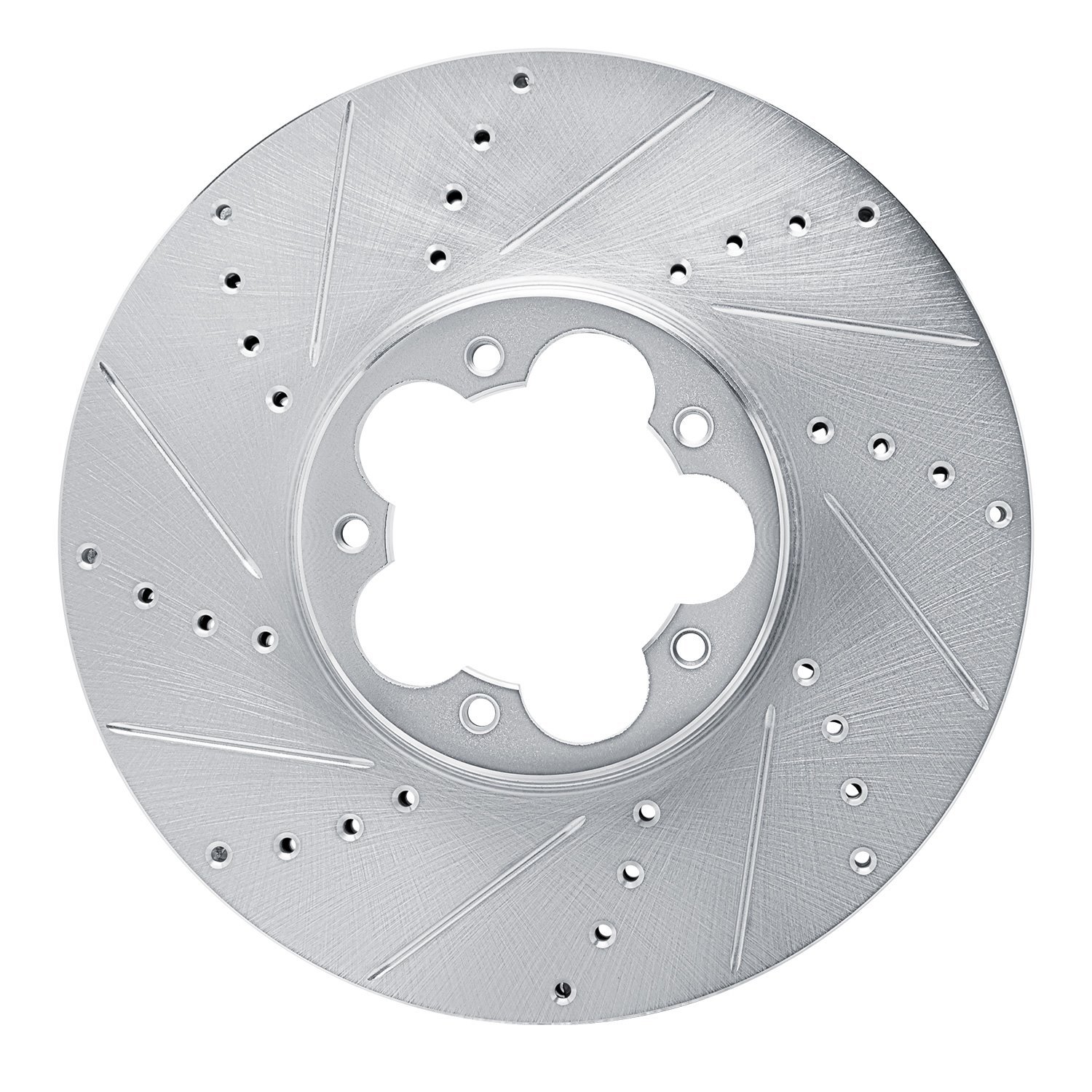 631-54270L Drilled/Slotted Brake Rotor [Silver], Fits Select Ford/Lincoln/Mercury/Mazda, Position: Front Left