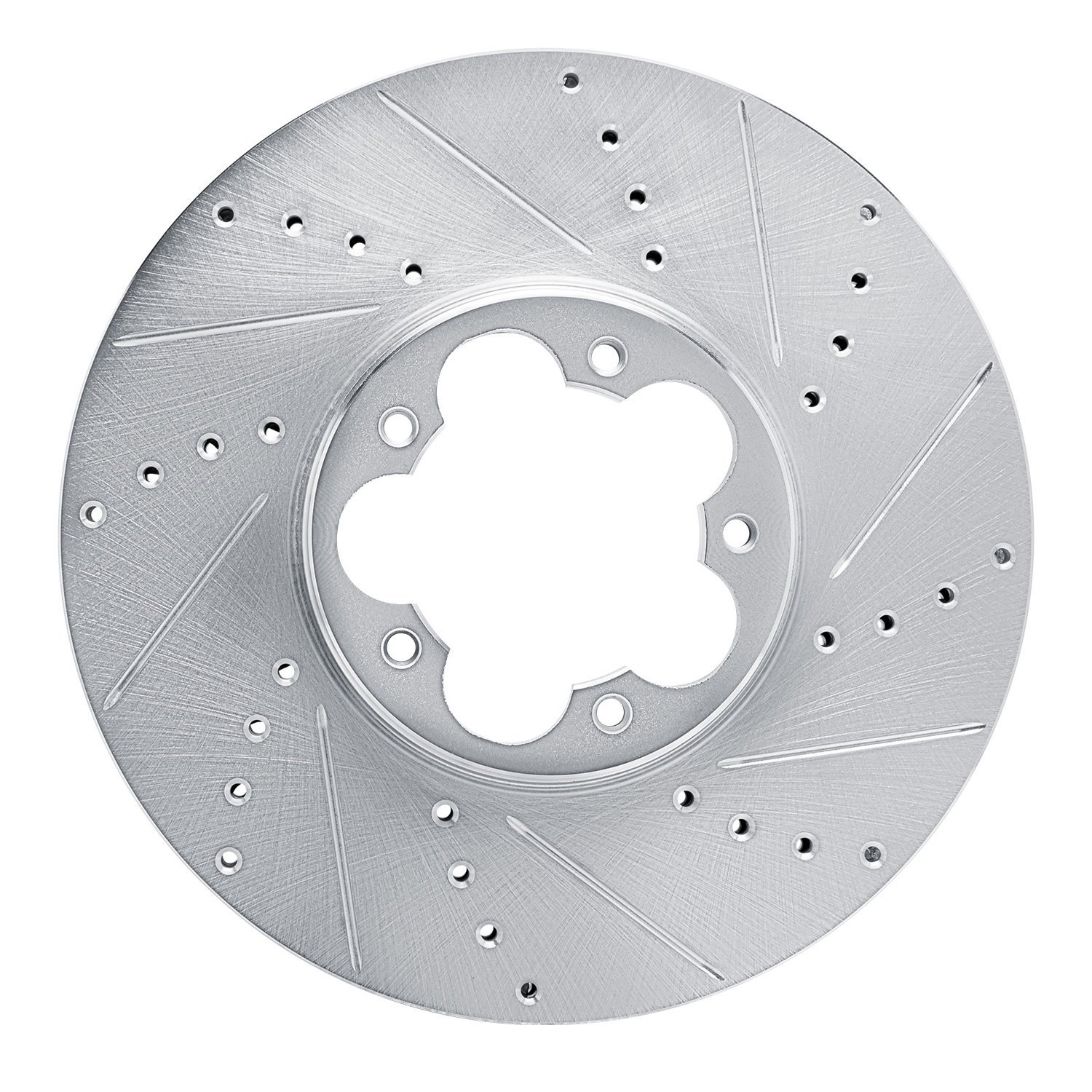 631-54270R Drilled/Slotted Brake Rotor [Silver], Fits Select Ford/Lincoln/Mercury/Mazda, Position: Front Right