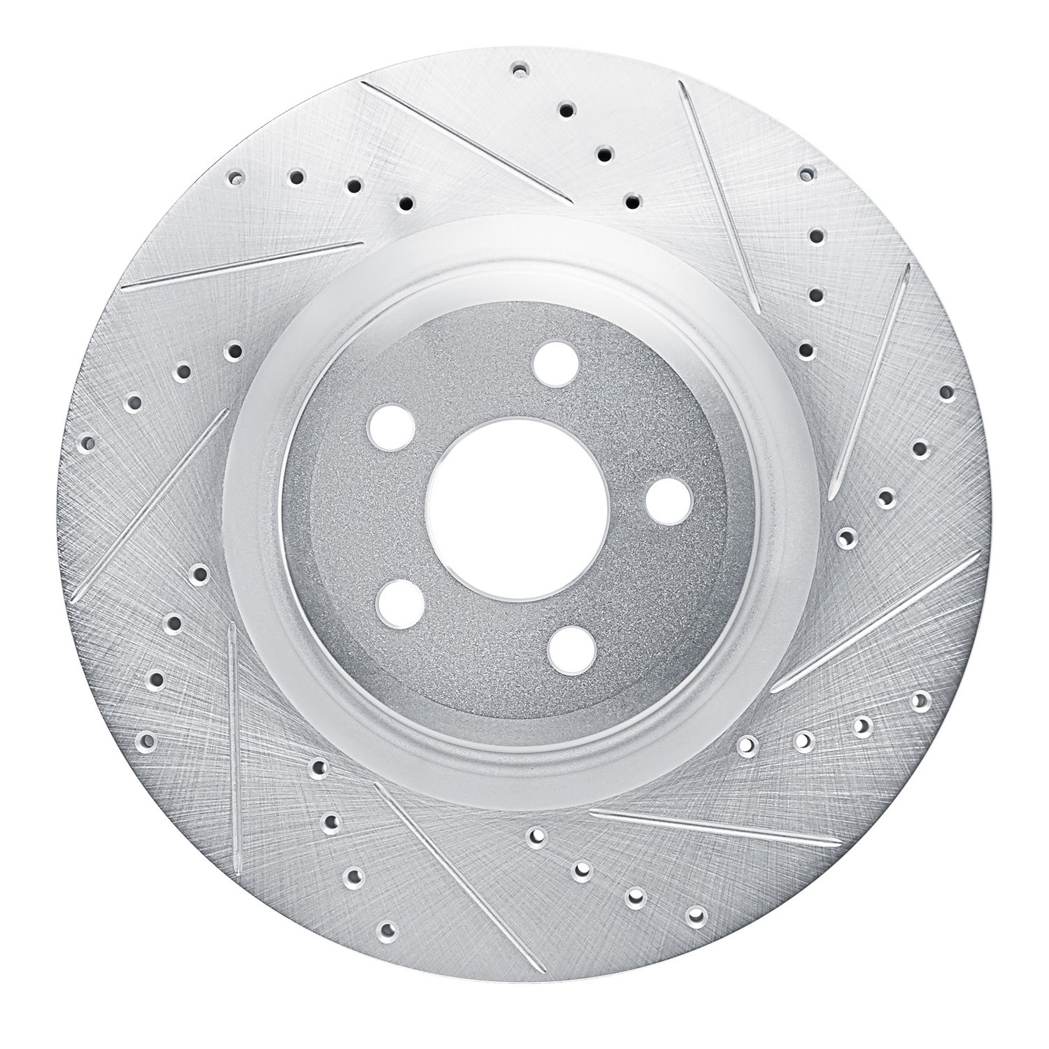 631-54274R Drilled/Slotted Brake Rotor [Silver], Fits Select Ford/Lincoln/Mercury/Mazda, Position: Front Right