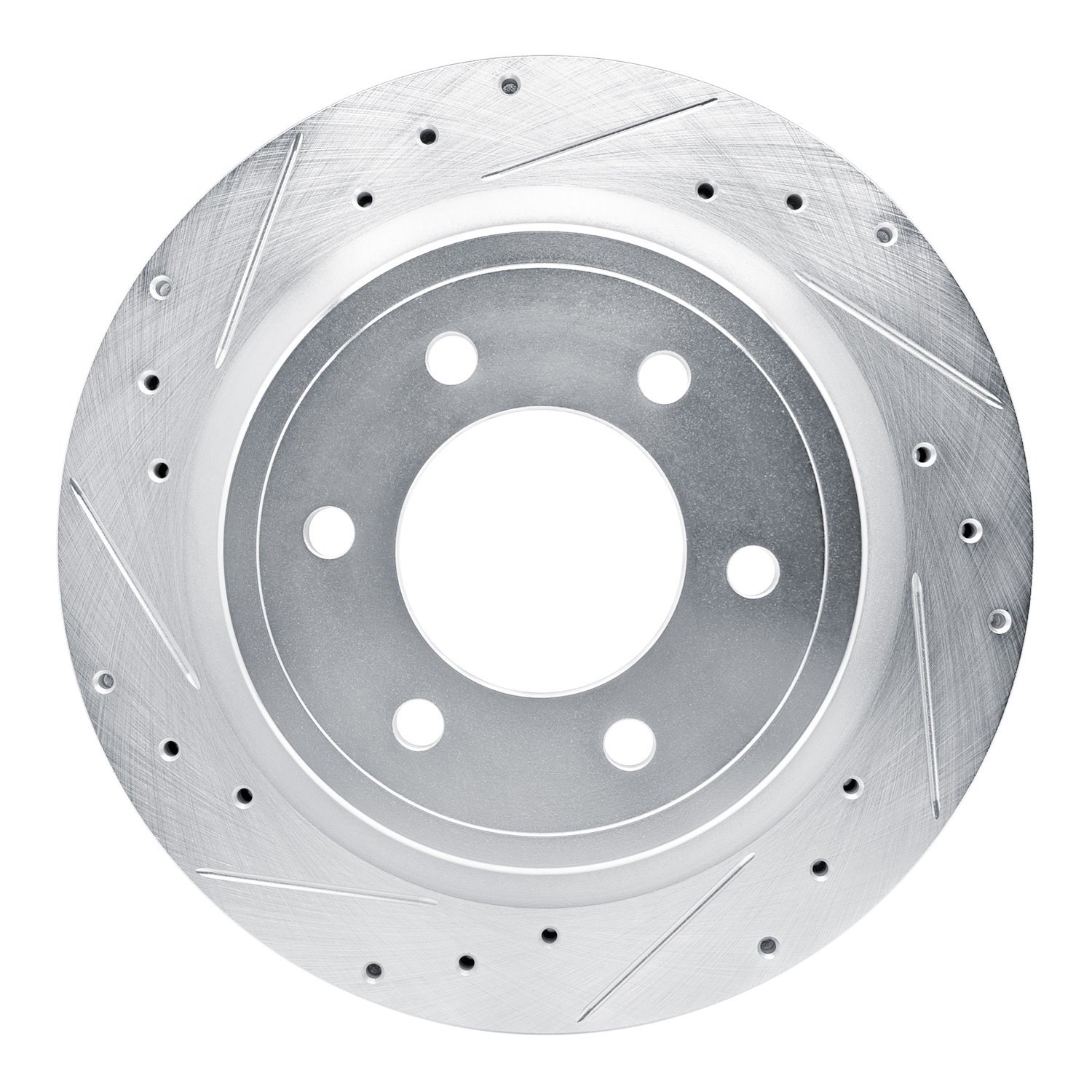631-54289L Drilled/Slotted Brake Rotor [Silver], Fits Select Ford/Lincoln/Mercury/Mazda, Position: Rear Left