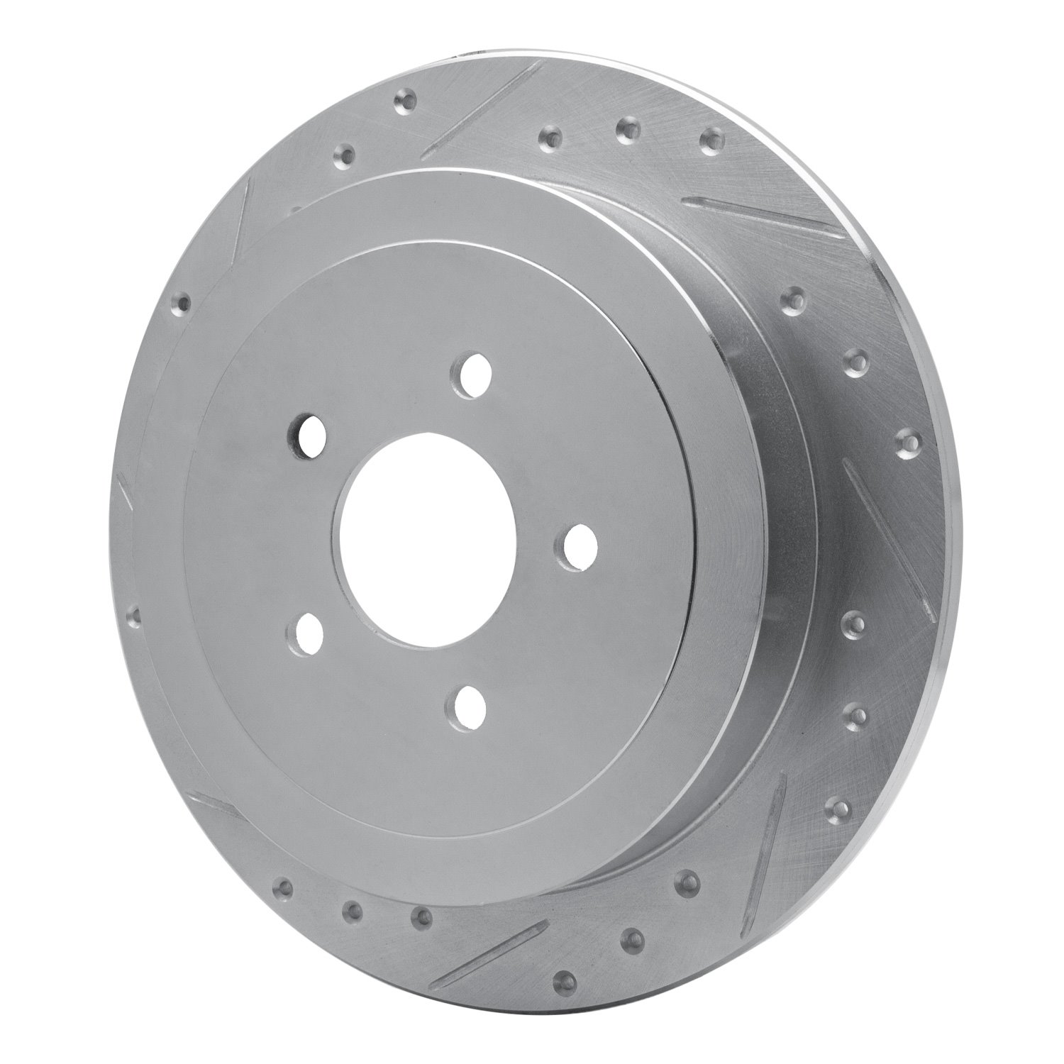 631-55004L Drilled/Slotted Brake Rotor [Silver], 2003-2011 Ford/Lincoln/Mercury/Mazda, Position: Rear Left