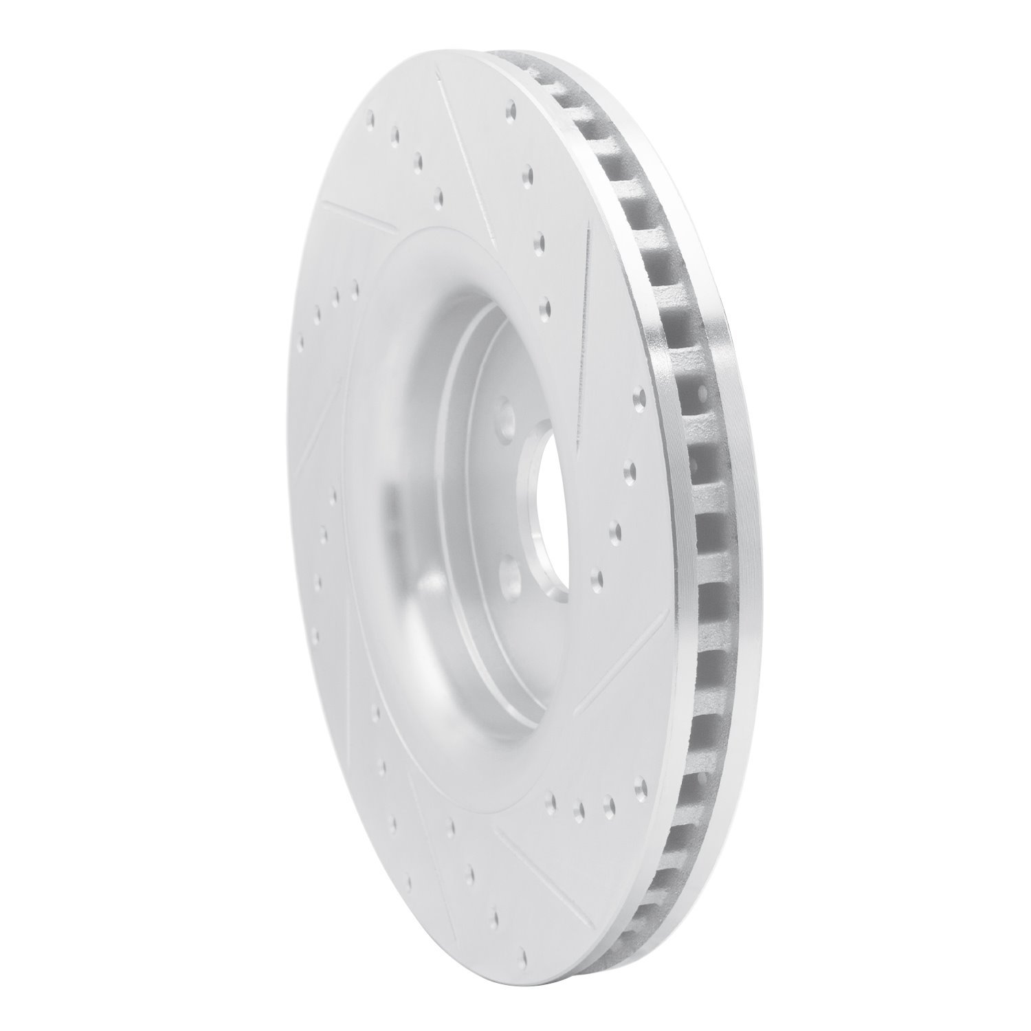 631-55006L Drilled/Slotted Brake Rotor [Silver], Fits Select Ford/Lincoln/Mercury/Mazda, Position: Front Left