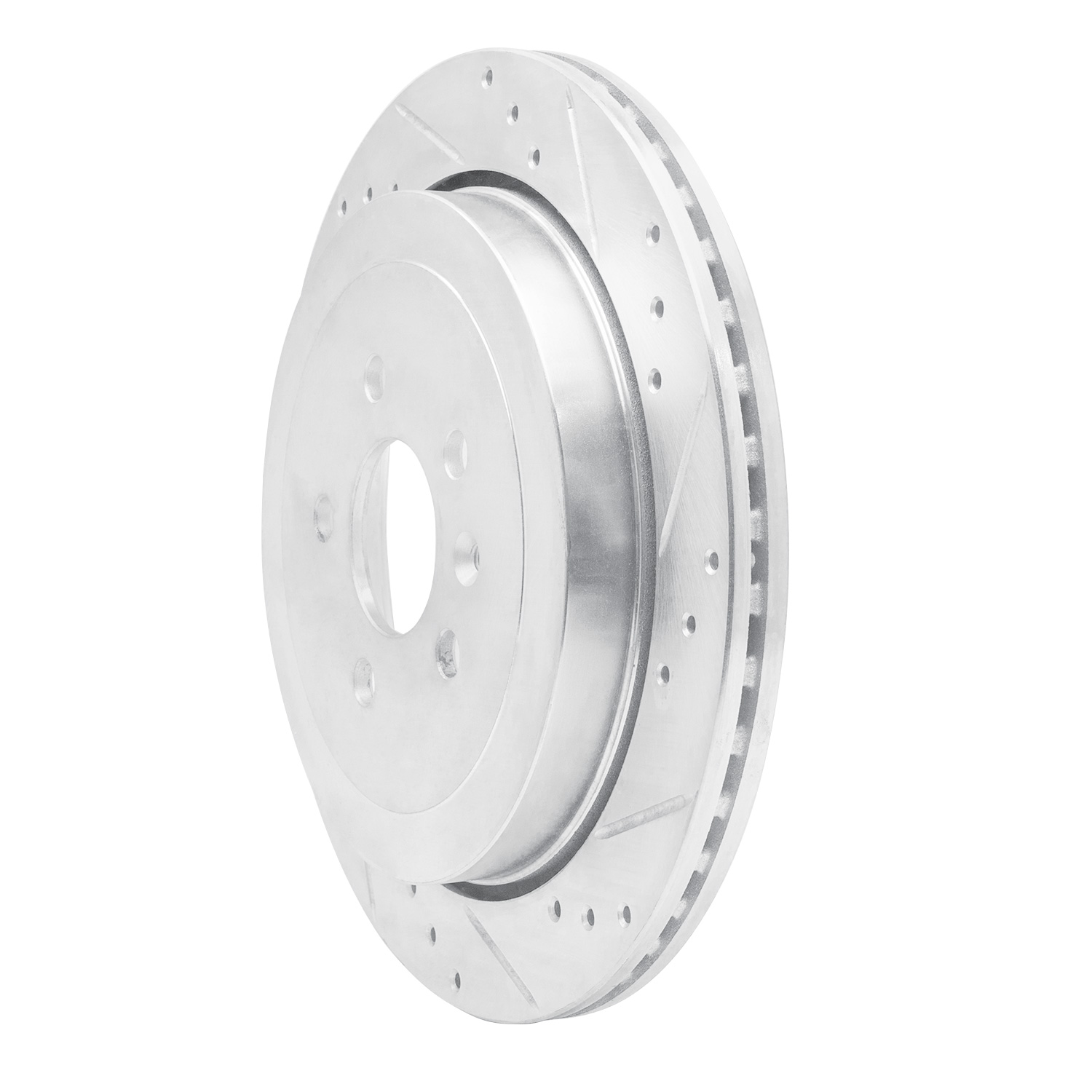 631-55009R Drilled/Slotted Brake Rotor [Silver], 2013-2016 Ford/Lincoln/Mercury/Mazda, Position: Rear Right