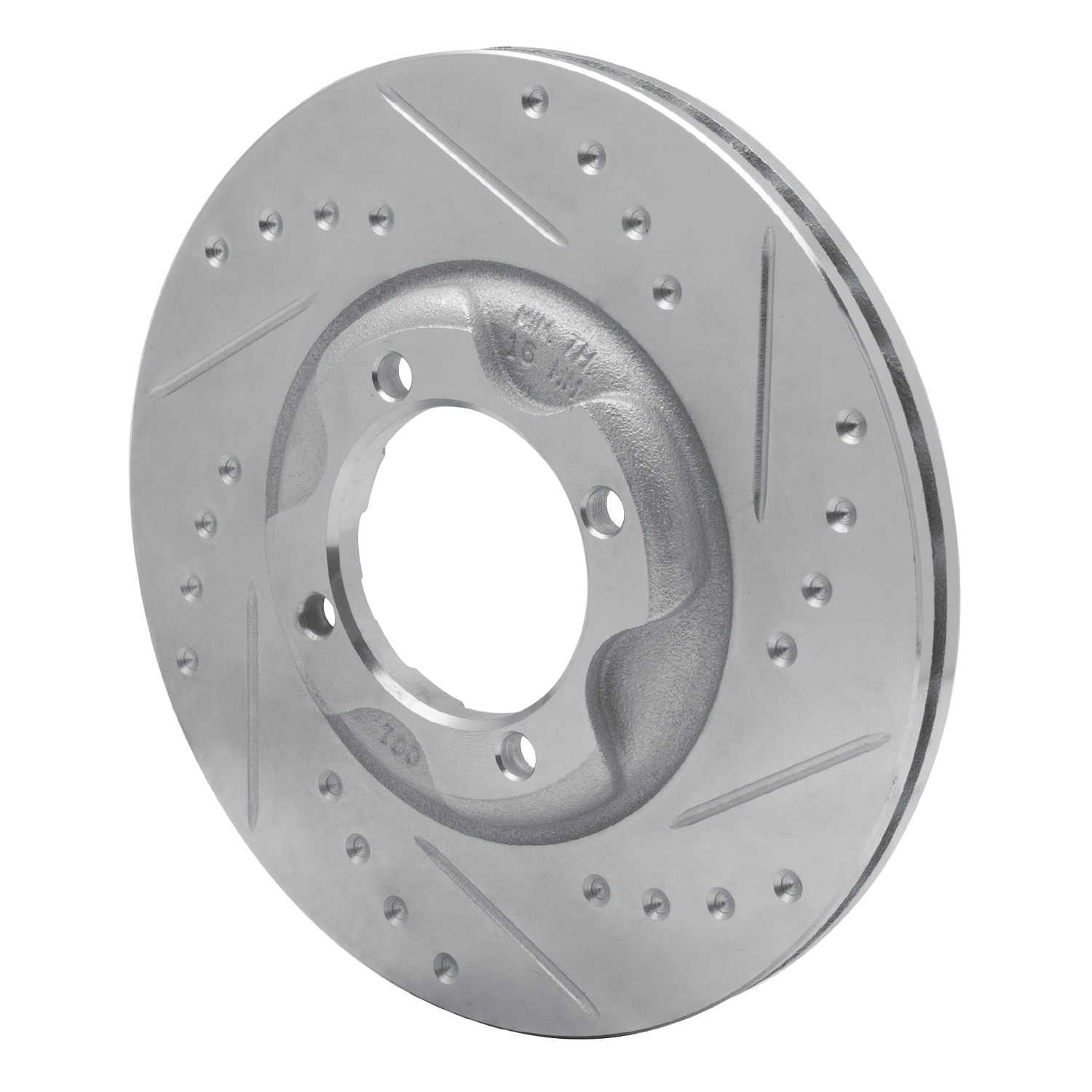 631-56000R Drilled/Slotted Brake Rotor [Silver], 1986-1994 Ford/Lincoln/Mercury/Mazda, Position: Front Right
