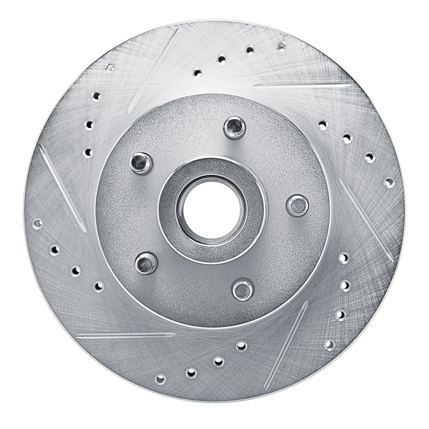 631-56004L Drilled/Slotted Brake Rotor [Silver], 1972-1973 Ford/Lincoln/Mercury/Mazda, Position: Front Left