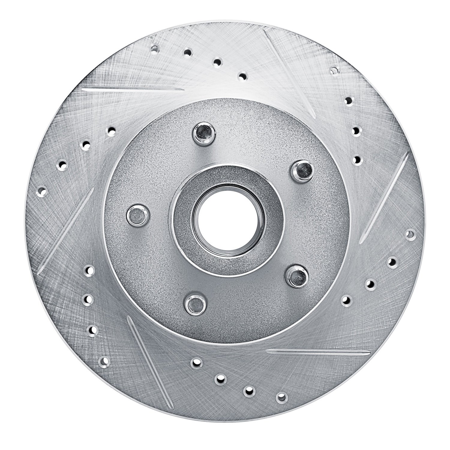 631-56004R Drilled/Slotted Brake Rotor [Silver], 1972-1973 Ford/Lincoln/Mercury/Mazda, Position: Front Right