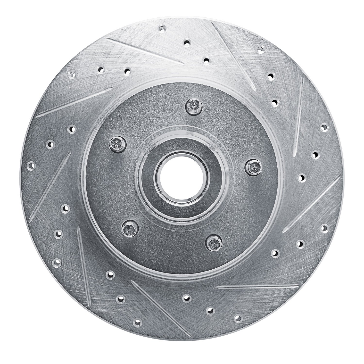 631-56005R Drilled/Slotted Brake Rotor [Silver], 1974-1979 Ford/Lincoln/Mercury/Mazda, Position: Front Right