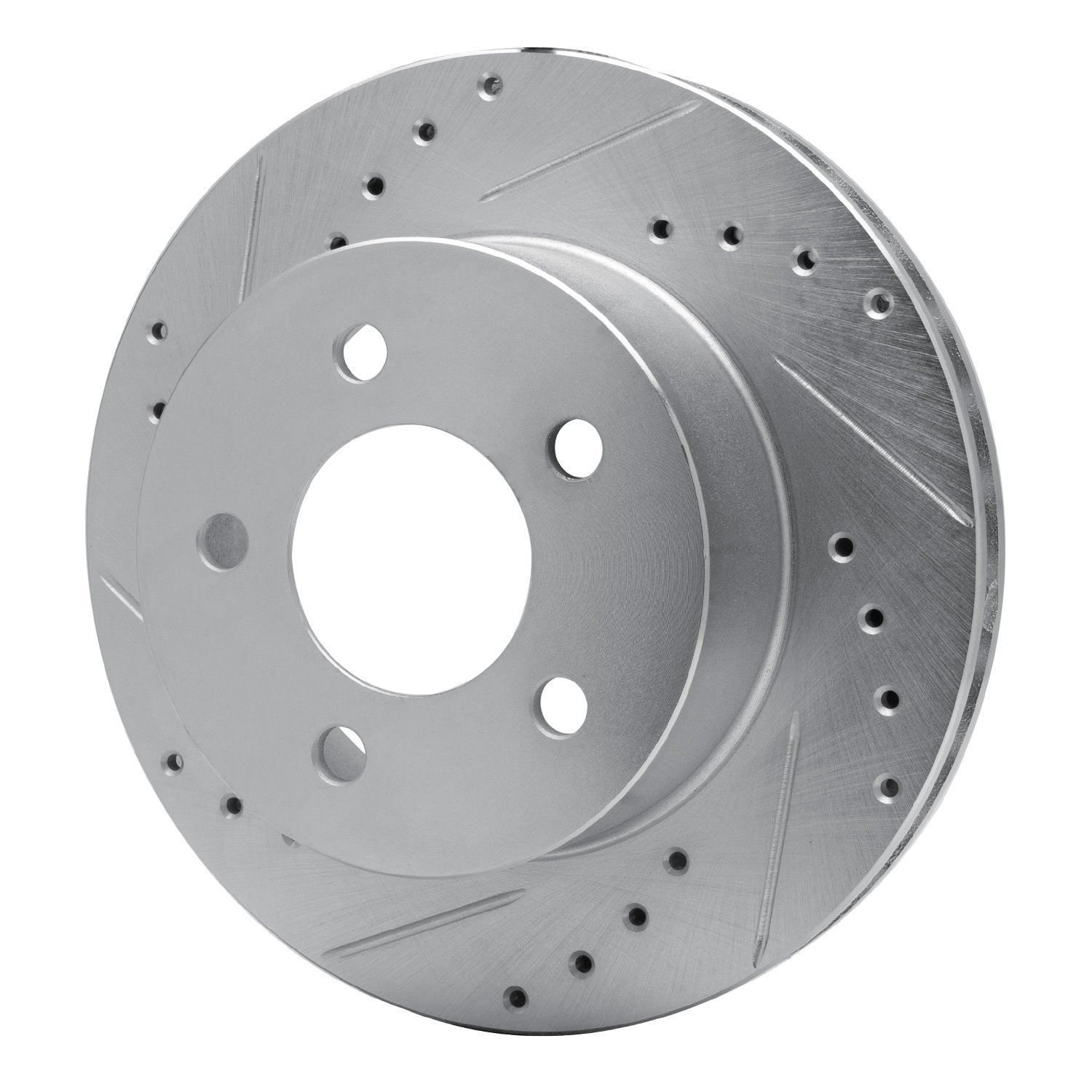 631-56009L Drilled/Slotted Brake Rotor [Silver], 1991-1994 Ford/Lincoln/Mercury/Mazda, Position: Front Left