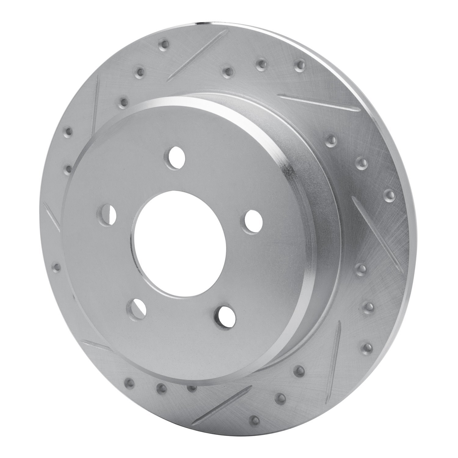 631-56010L Drilled/Slotted Brake Rotor [Silver], 1991-1995 Ford/Lincoln/Mercury/Mazda, Position: Rear Left