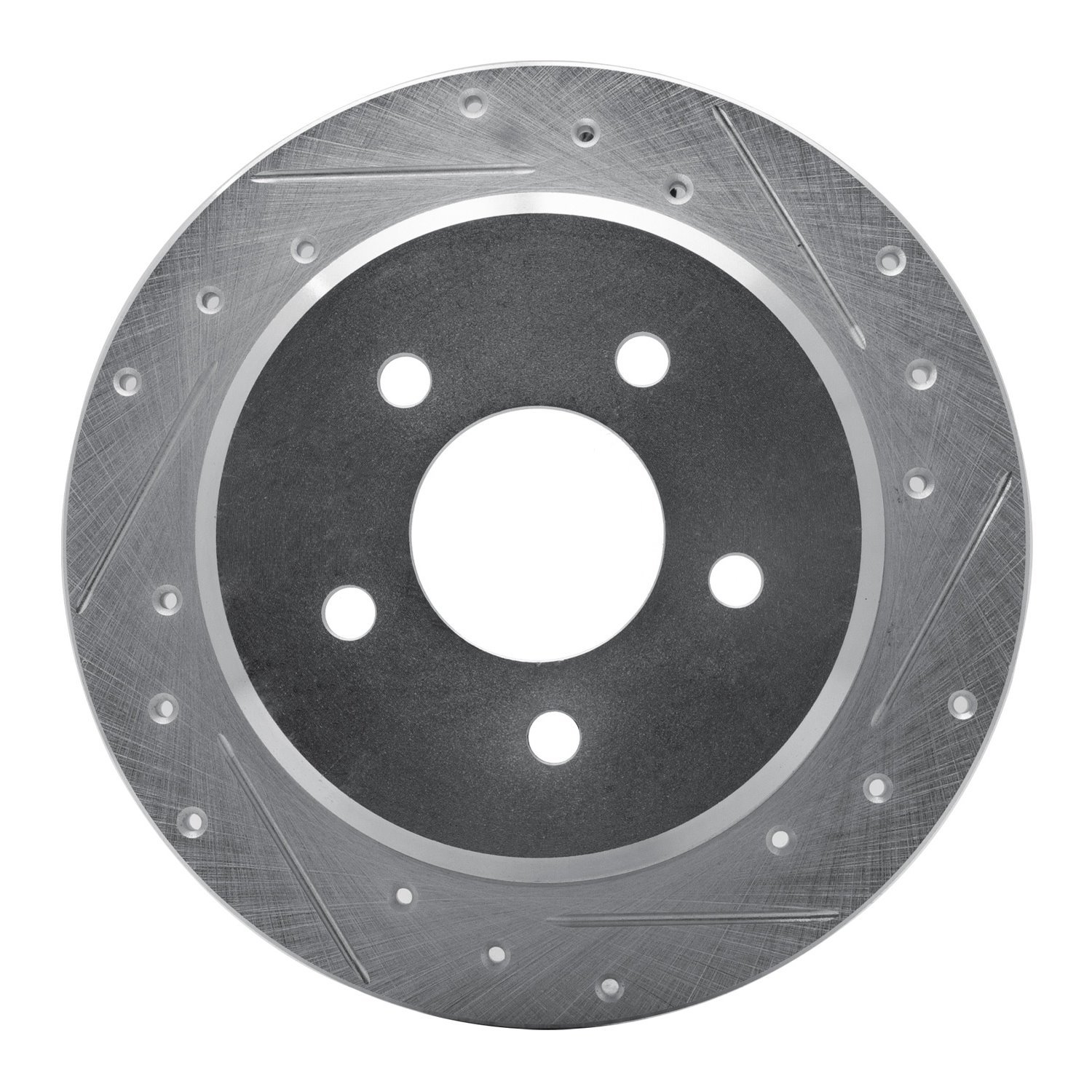 631-56015R Drilled/Slotted Brake Rotor [Silver], 1996-2002 Ford/Lincoln/Mercury/Mazda, Position: Rear Right