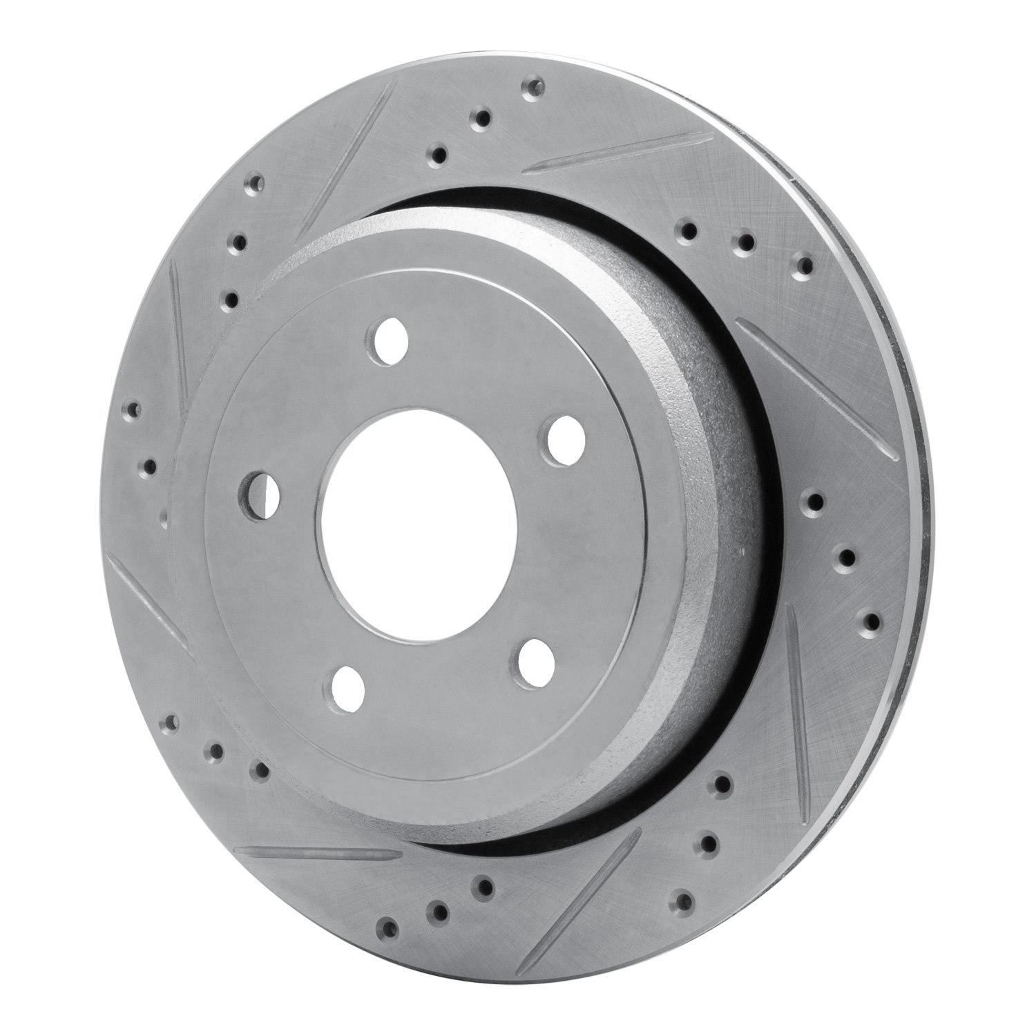 631-56020L Drilled/Slotted Brake Rotor [Silver], 2003-2011 Ford/Lincoln/Mercury/Mazda, Position: Rear Left