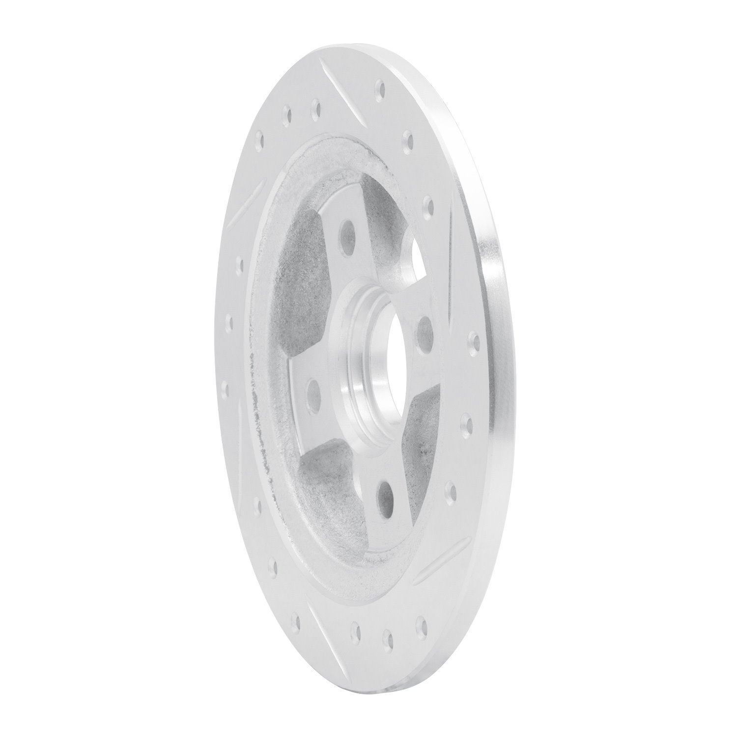 631-58000L Drilled/Slotted Brake Rotor [Silver], 1986-1989 Acura/Honda, Position: Rear Left