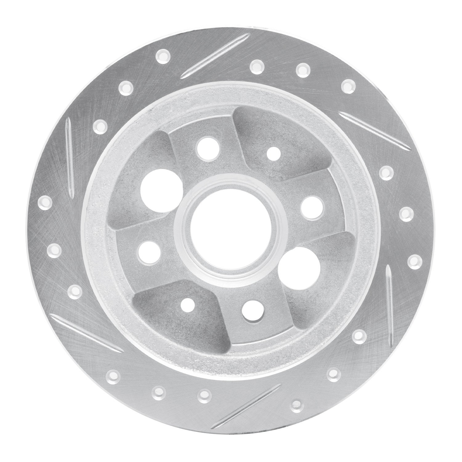 631-58000R Drilled/Slotted Brake Rotor [Silver], 1986-1989 Acura/Honda, Position: Rear Right