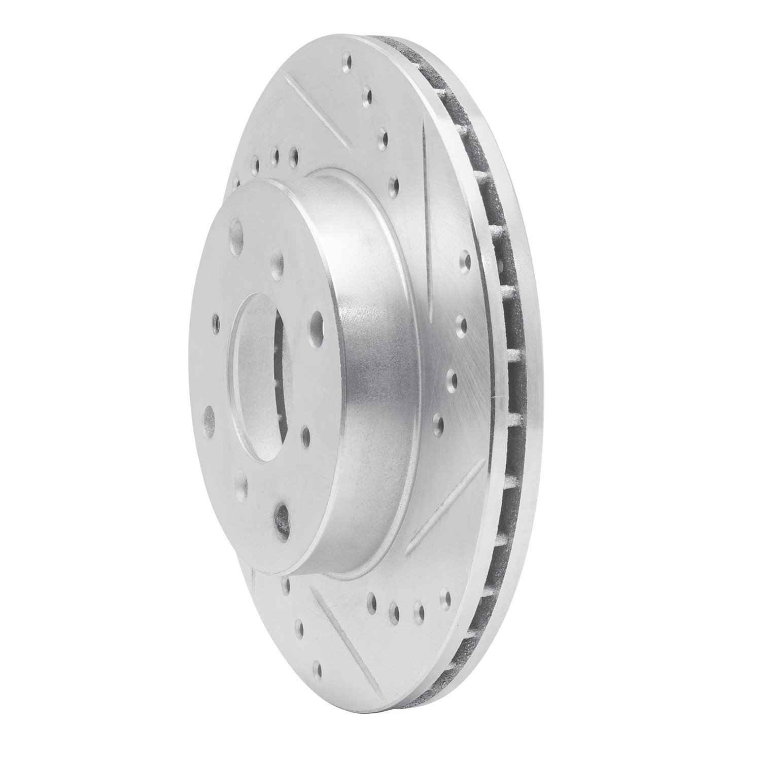 631-58001R Drilled/Slotted Brake Rotor [Silver], 1986-1987 Acura/Honda, Position: Front Right