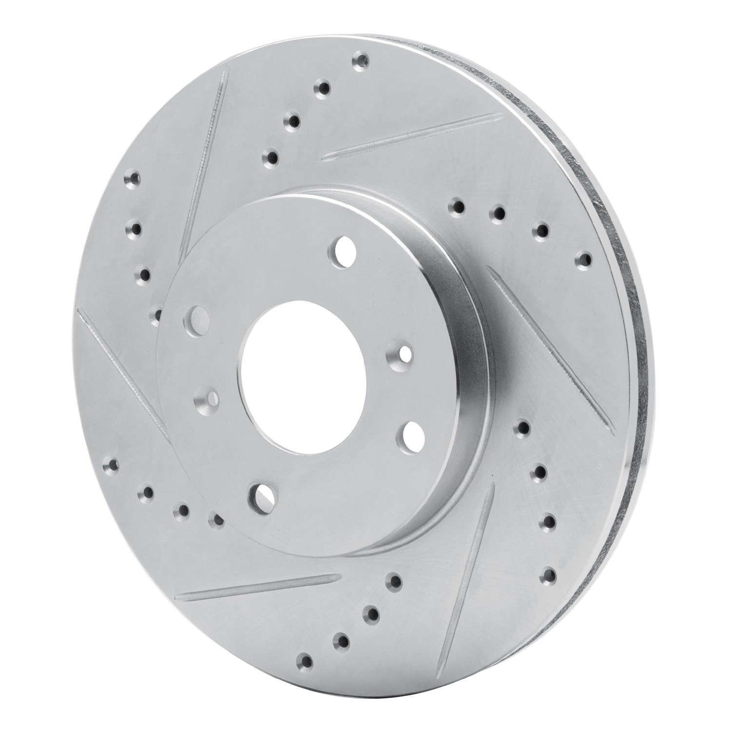 631-58010L Drilled/Slotted Brake Rotor [Silver], 1998-1999 Acura/Honda, Position: Front Left