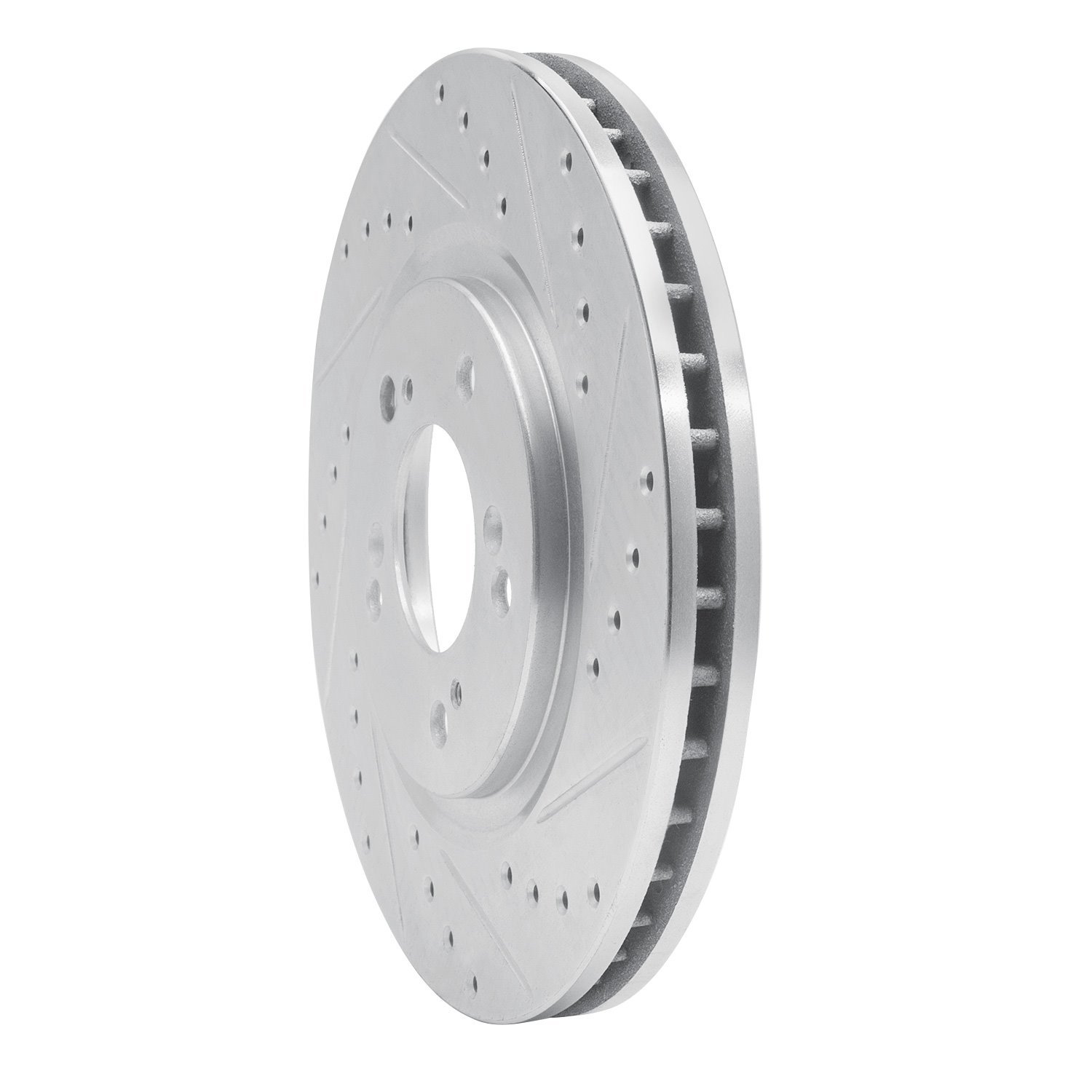 631-58011R Drilled/Slotted Brake Rotor [Silver], 1997-2005 Acura/Honda, Position: Front Right