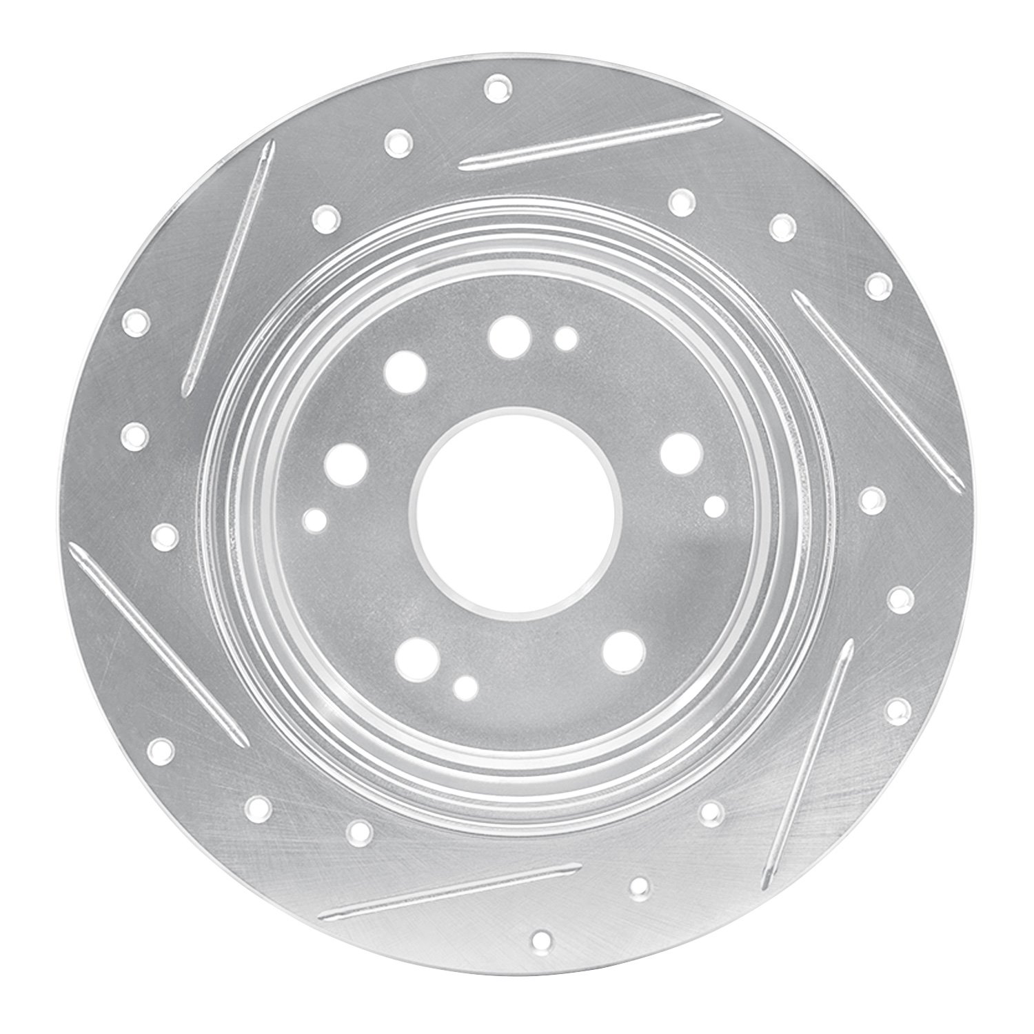 631-58014R Drilled/Slotted Brake Rotor [Silver], 1999-2003 Acura/Honda, Position: Rear Right