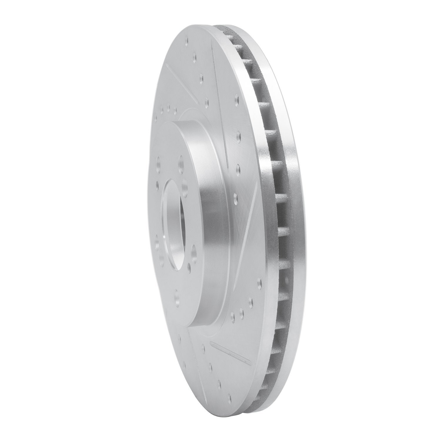 631-58015R Drilled/Slotted Brake Rotor [Silver], 1999-2004 Acura/Honda, Position: Front Right