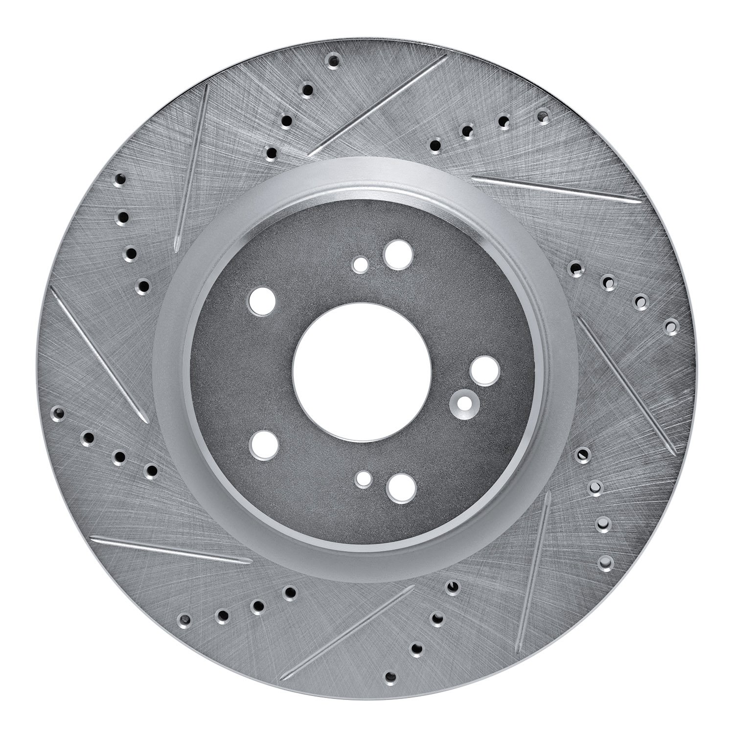 631-58032L Drilled/Slotted Brake Rotor [Silver], Fits Select Acura/Honda, Position: Front Left