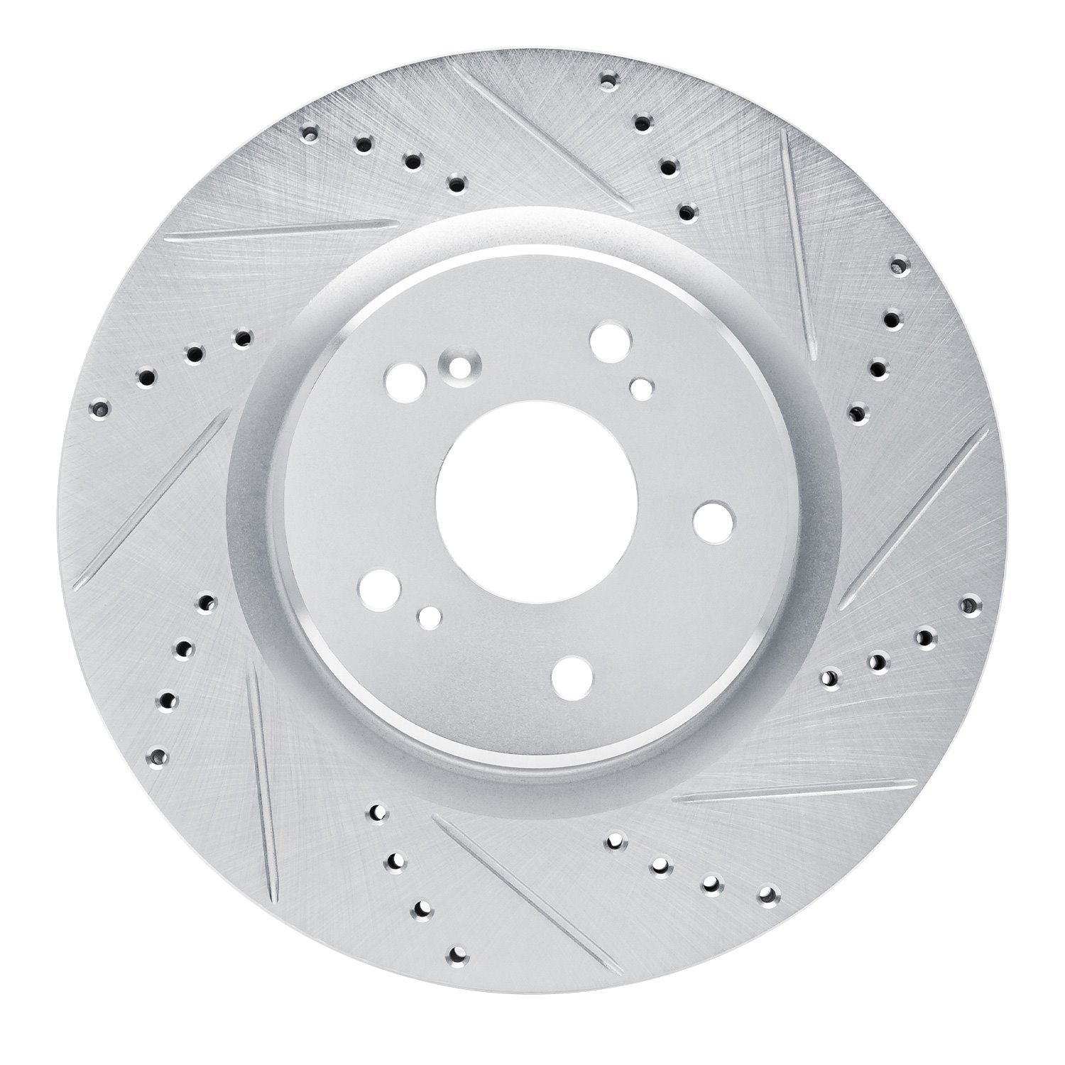 631-58032R Drilled/Slotted Brake Rotor [Silver], Fits Select Acura/Honda, Position: Front Right