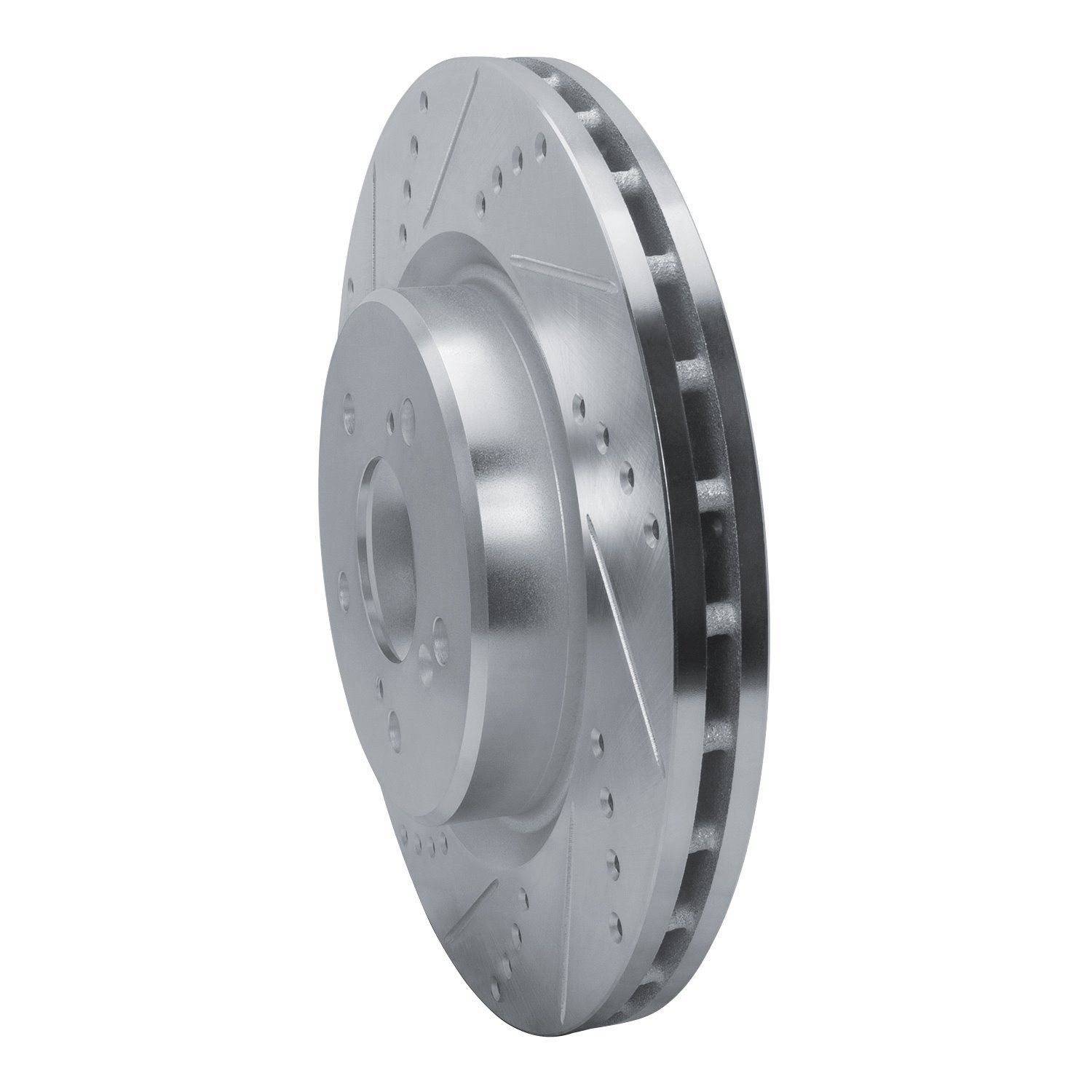631-58035L Drilled/Slotted Brake Rotor [Silver], Fits Select Acura/Honda, Position: Front Left