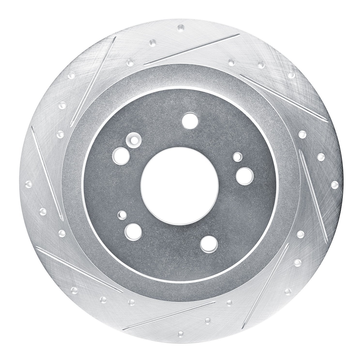 631-58036L Drilled/Slotted Brake Rotor [Silver], Fits Select Acura/Honda, Position: Rear Left