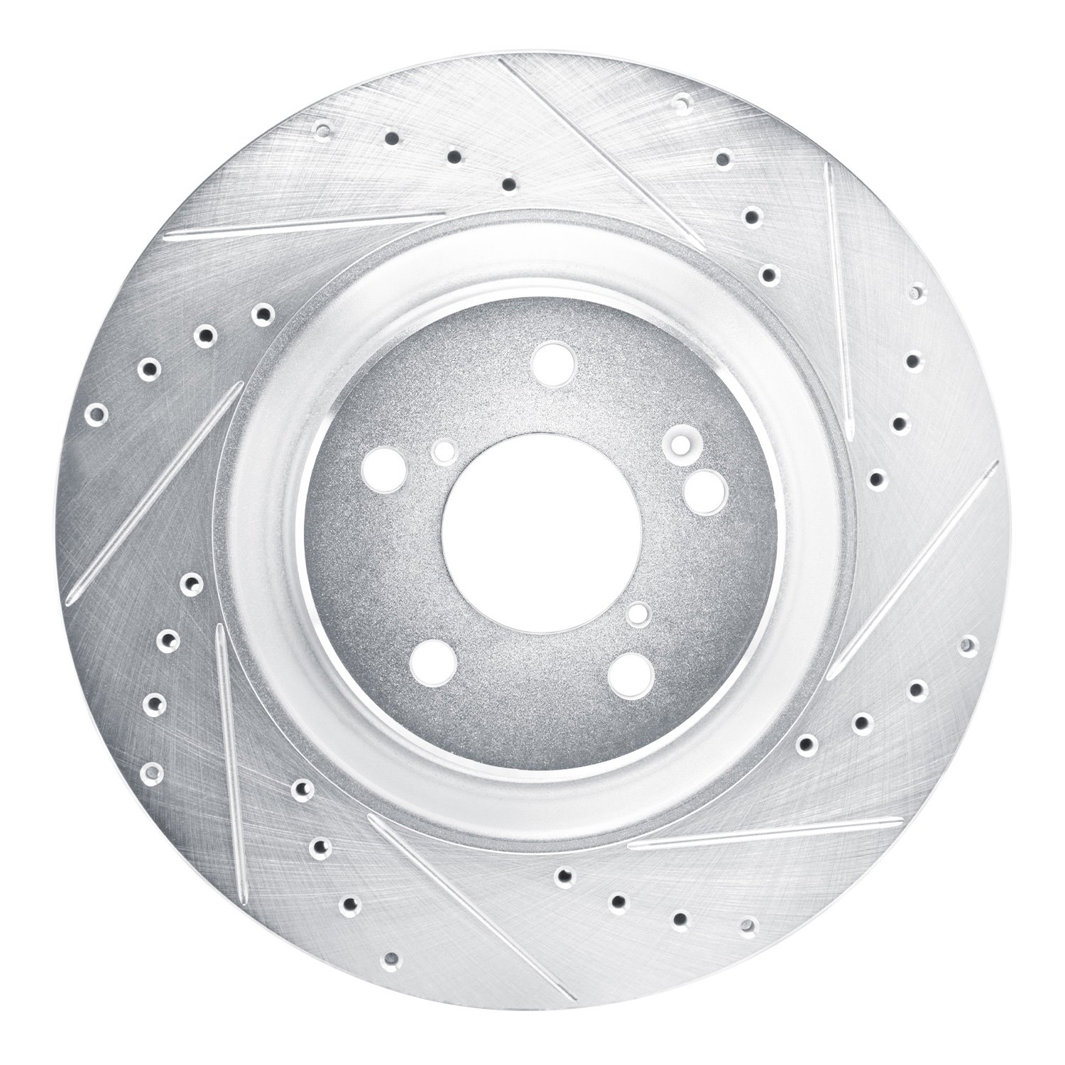631-58037R Drilled/Slotted Brake Rotor [Silver], Fits Select Acura/Honda, Position: Front Right