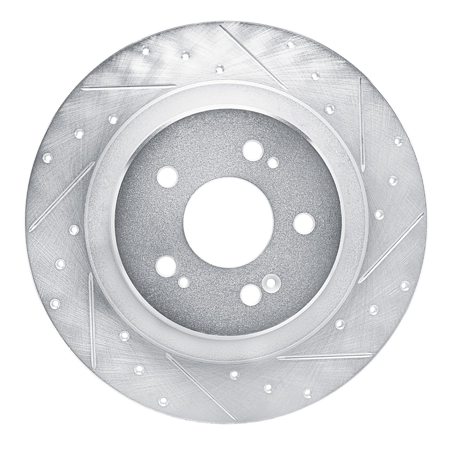 631-58038R Drilled/Slotted Brake Rotor [Silver], Fits Select Acura/Honda, Position: Rear Right
