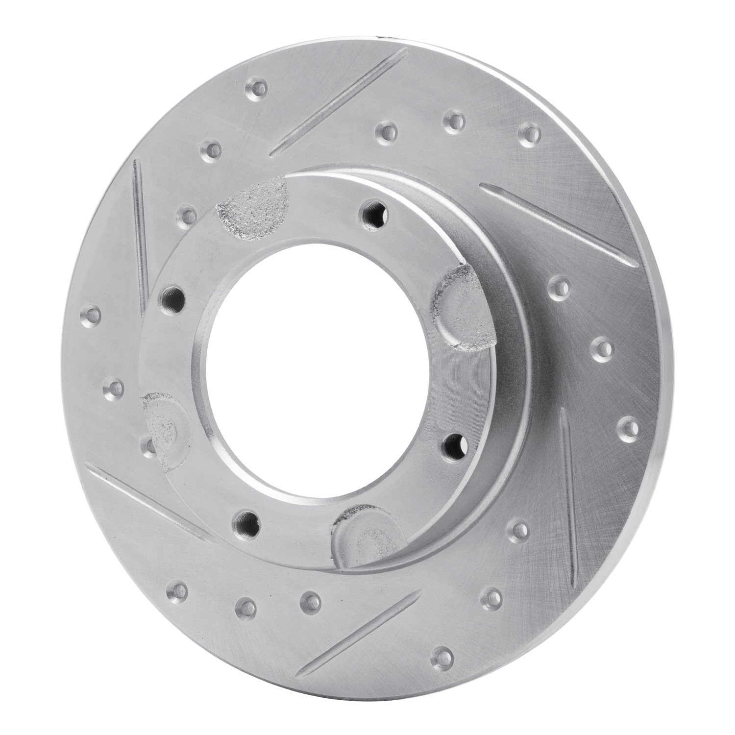 631-59002L Drilled/Slotted Brake Rotor [Silver], 1976-1981 Acura/Honda, Position: Front Left
