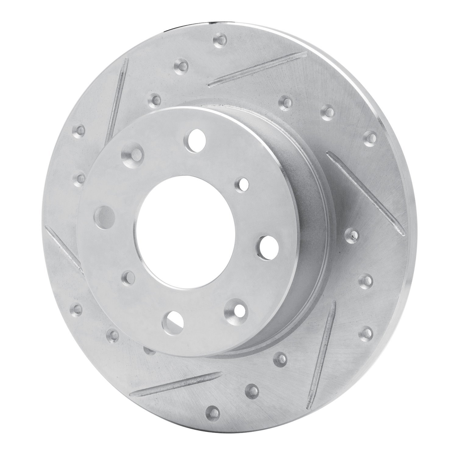 631-59008L Drilled/Slotted Brake Rotor [Silver], 1979-1983 Acura/Honda, Position: Front Left