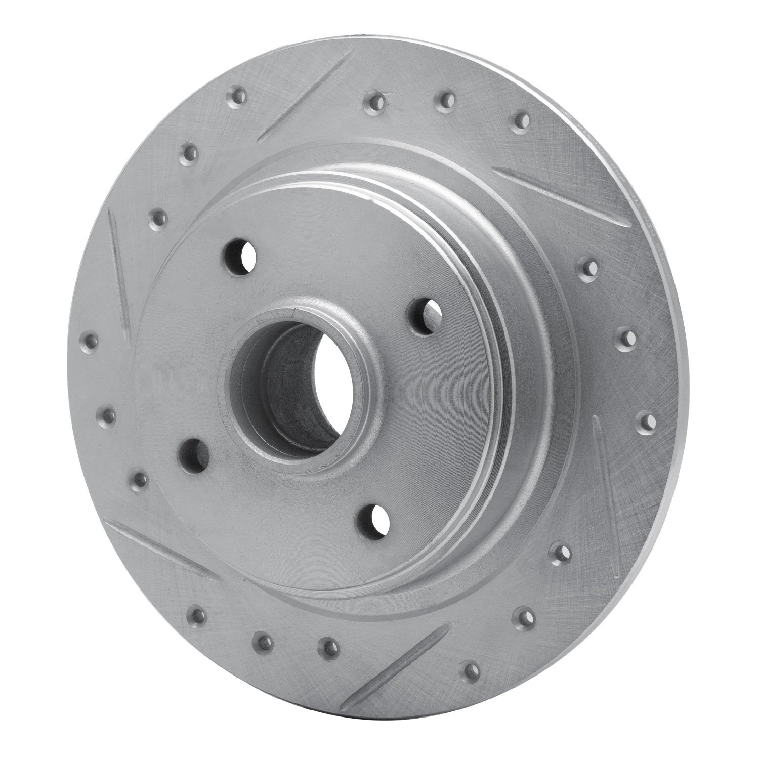631-59010L Drilled/Slotted Brake Rotor [Silver], 1984-1987 Acura/Honda, Position: Rear Left