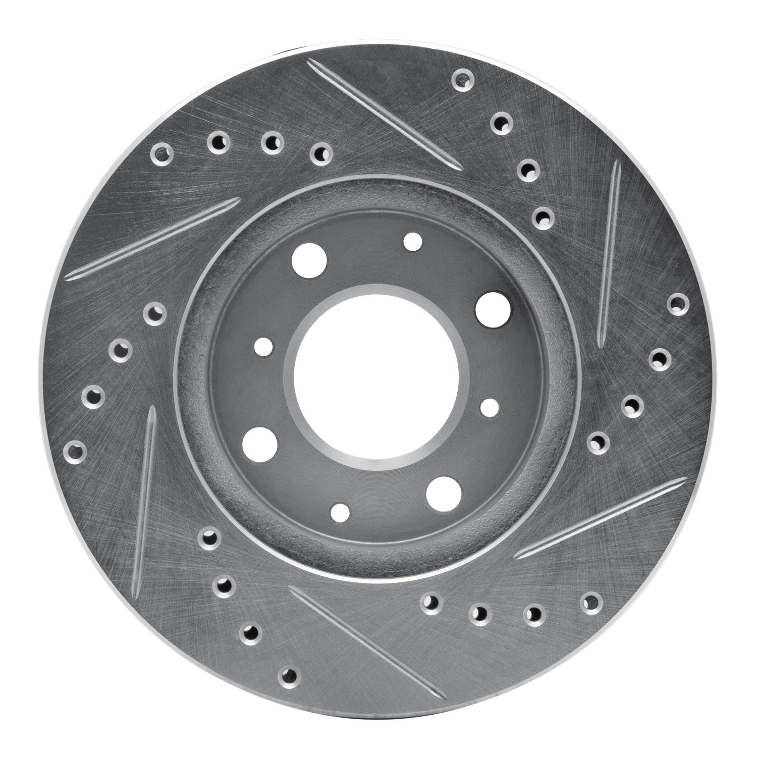631-59012L Drilled/Slotted Brake Rotor [Silver], 1986-1991 Acura/Honda, Position: Front Left