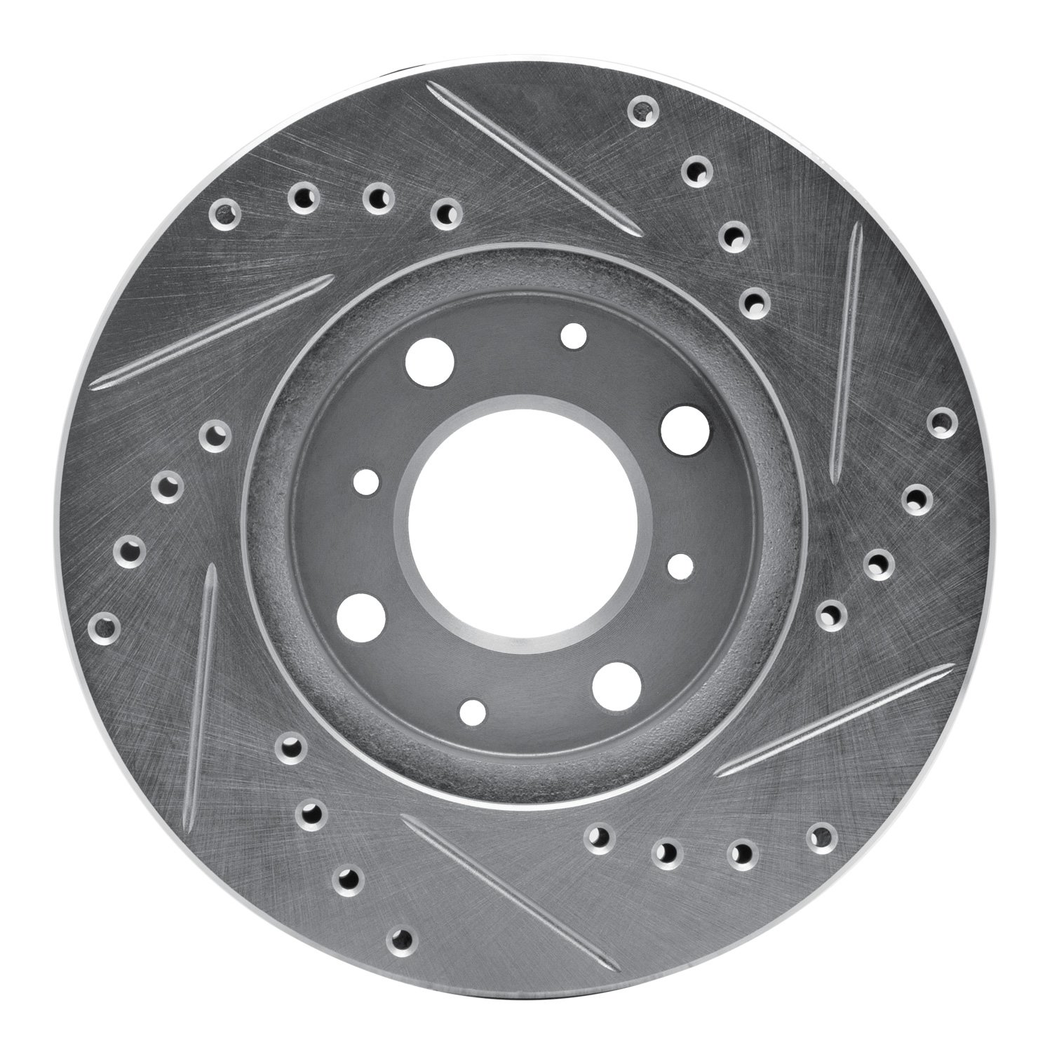 Drilled/Slotted Brake Rotor [Silver], 1986-1991 Acura/Honda