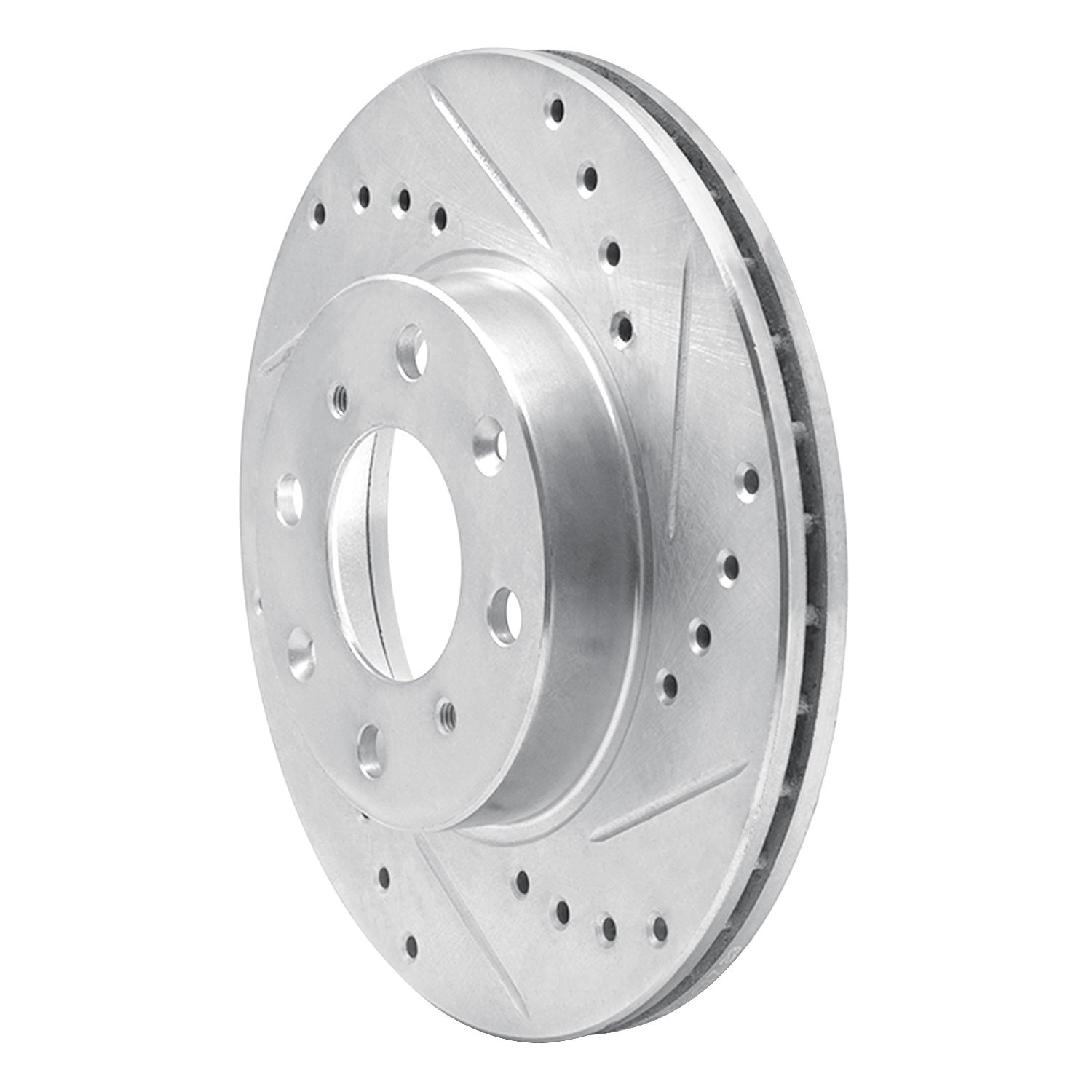 631-59012R Drilled/Slotted Brake Rotor [Silver], 1986-1991 Acura/Honda, Position: Front Right