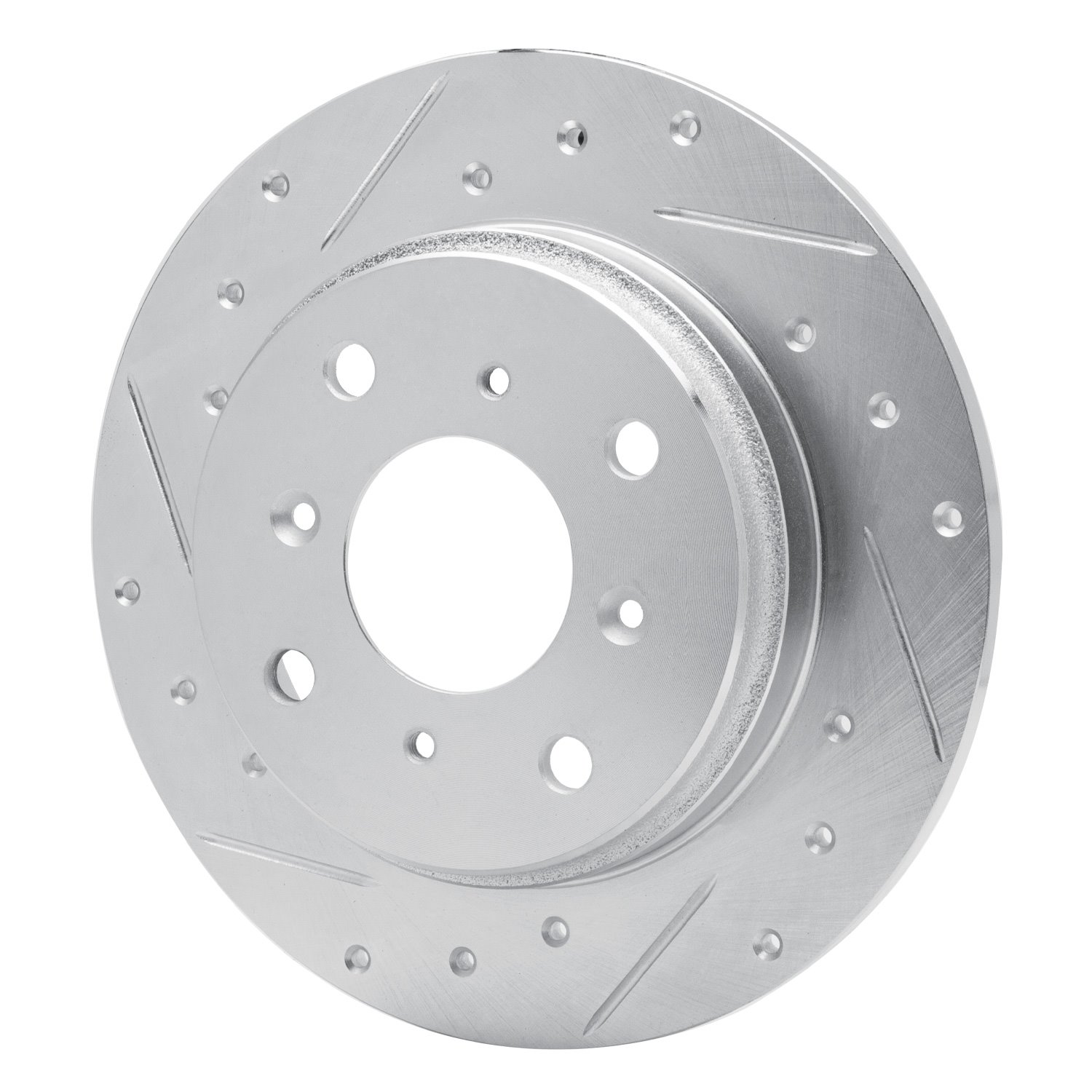 631-59013L Drilled/Slotted Brake Rotor [Silver], 1986-1996 Acura/Honda, Position: Rear Left