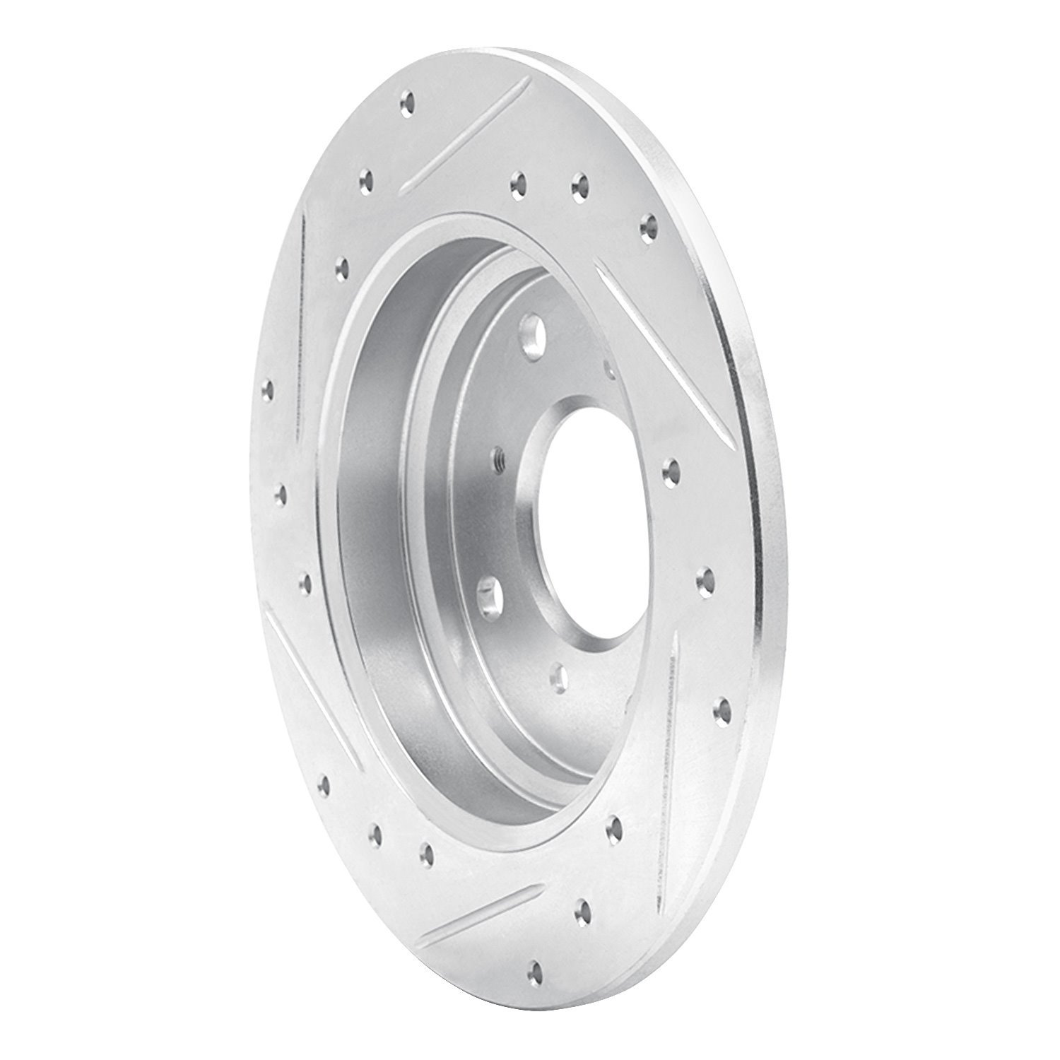 631-59013R Drilled/Slotted Brake Rotor [Silver], 1986-1996 Acura/Honda, Position: Rear Right