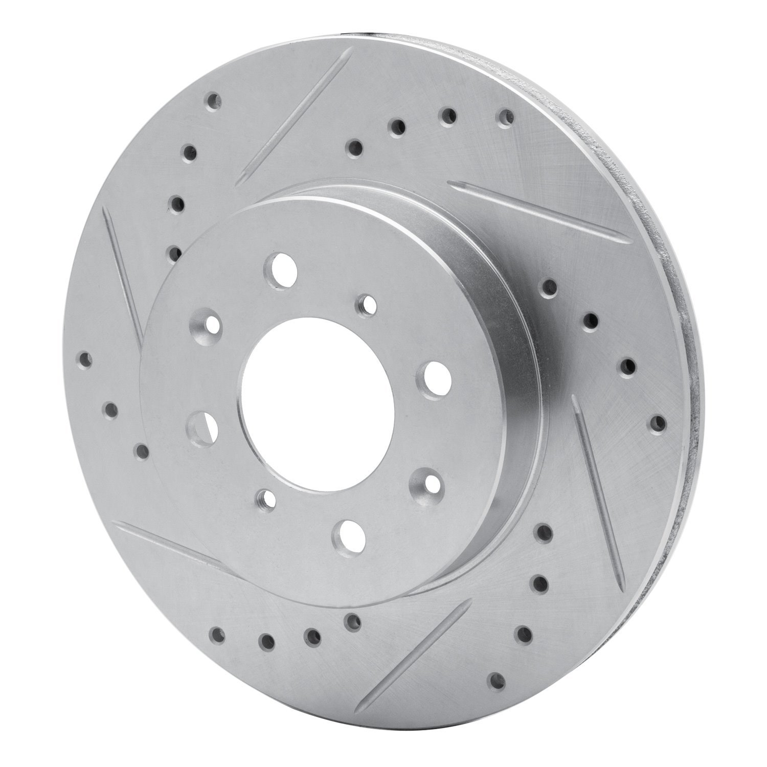 631-59015L Drilled/Slotted Brake Rotor [Silver], 1988-1991 Acura/Honda, Position: Front Left