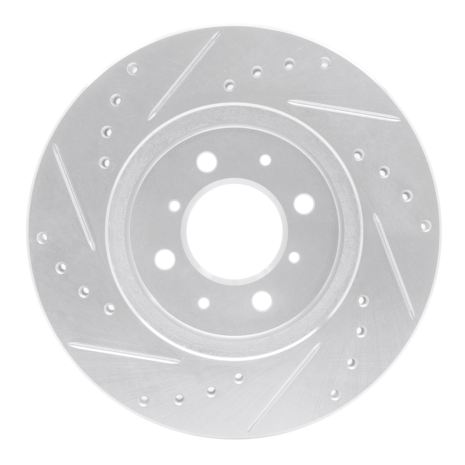 631-59015R Drilled/Slotted Brake Rotor [Silver], 1988-1991 Acura/Honda, Position: Front Right