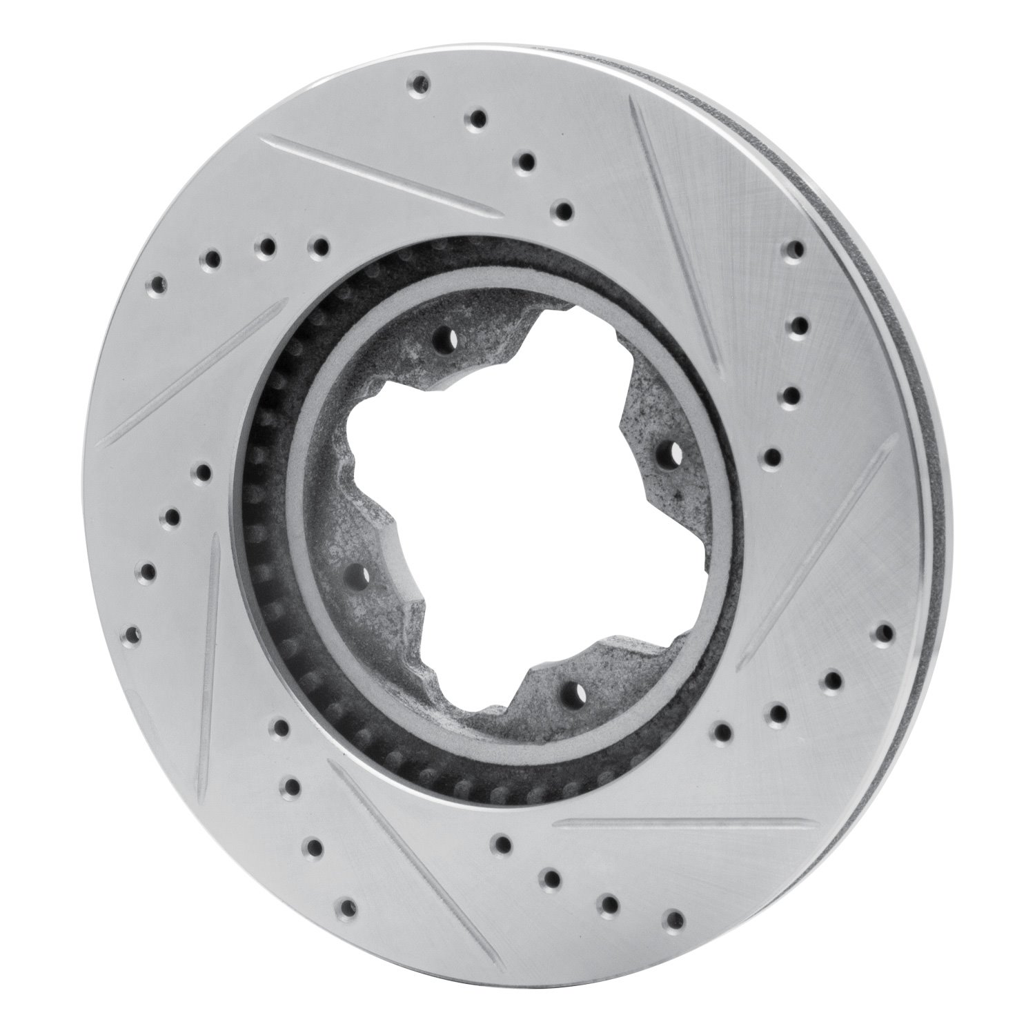 631-59020L Drilled/Slotted Brake Rotor [Silver], 1991-1997 Acura/Honda, Position: Front Left