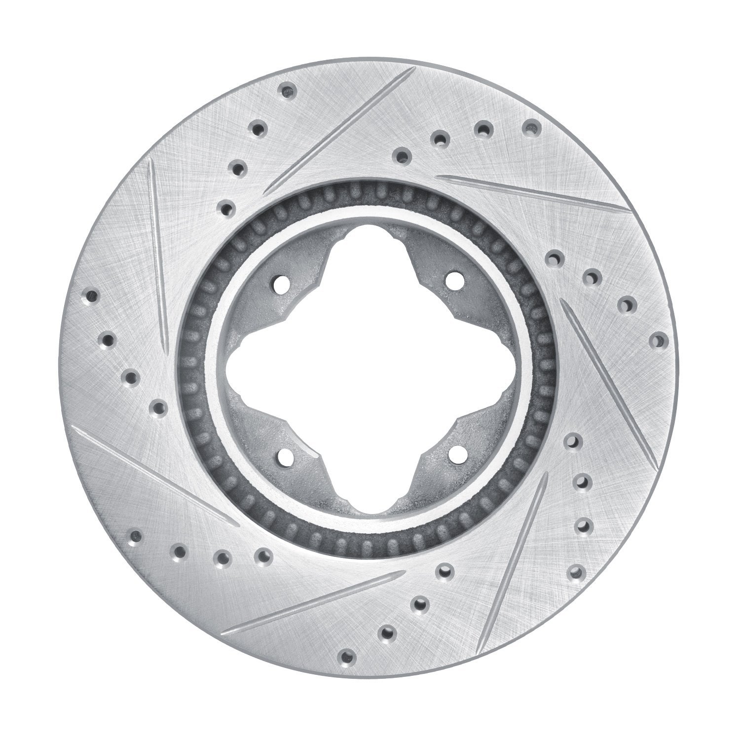 631-59020R Drilled/Slotted Brake Rotor [Silver], 1991-1997 Acura/Honda, Position: Front Right