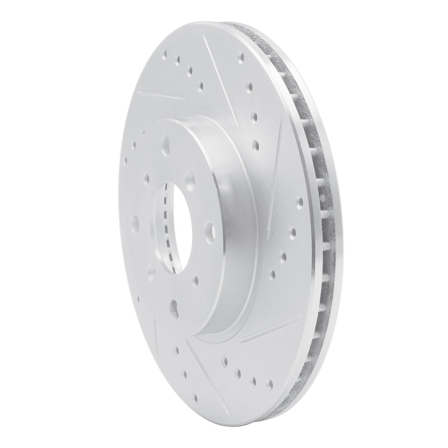 631-59022R Drilled/Slotted Brake Rotor [Silver], 1992-1996 Acura/Honda, Position: Front Right