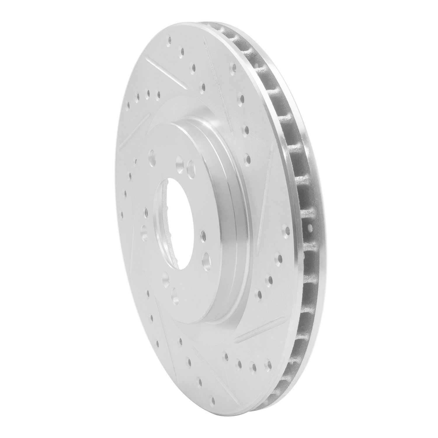 631-59027R Drilled/Slotted Brake Rotor [Silver], 2000-2009 Acura/Honda, Position: Front Right
