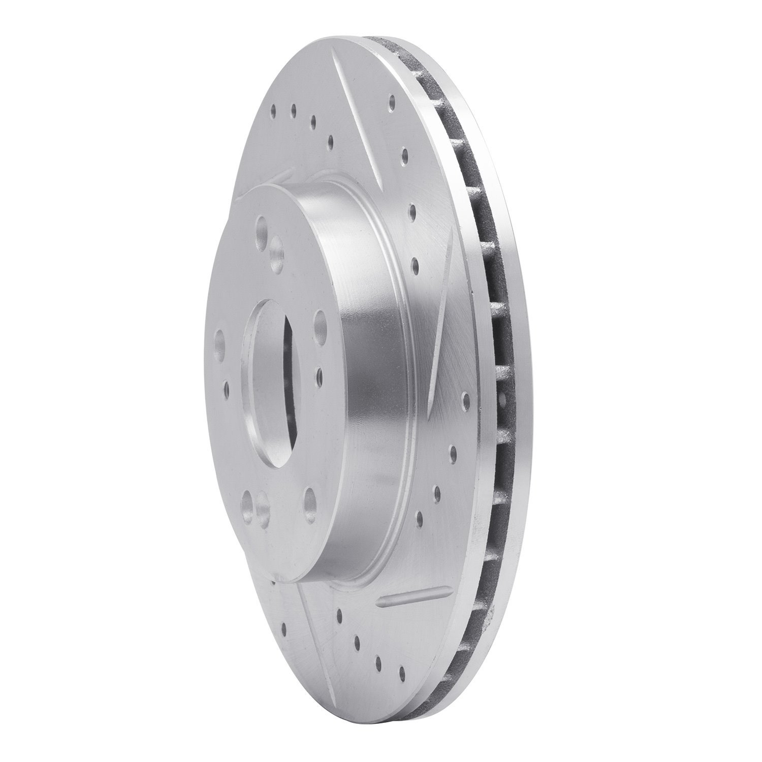 631-59030R Drilled/Slotted Brake Rotor [Silver], 2002-2015 Acura/Honda, Position: Front Right