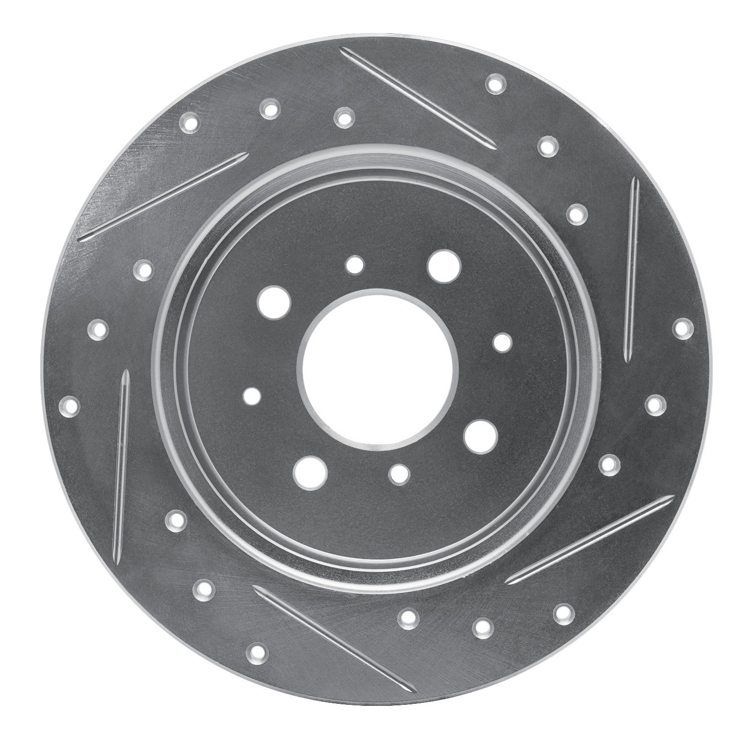 631-59031L Drilled/Slotted Brake Rotor [Silver], 2001-2005 Acura/Honda, Position: Rear Left