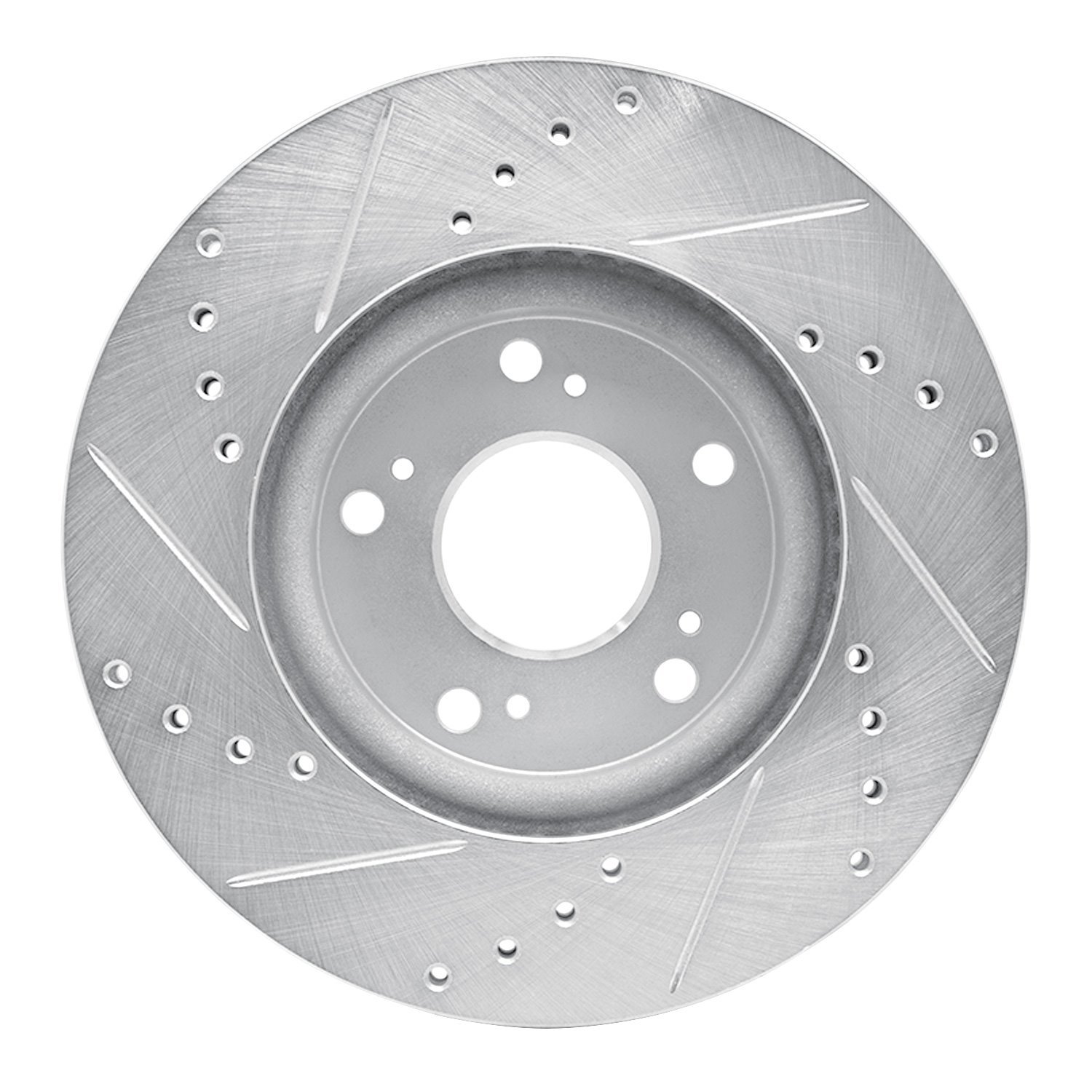 631-59034R Drilled/Slotted Brake Rotor [Silver], 2003-2017 Acura/Honda, Position: Front Right