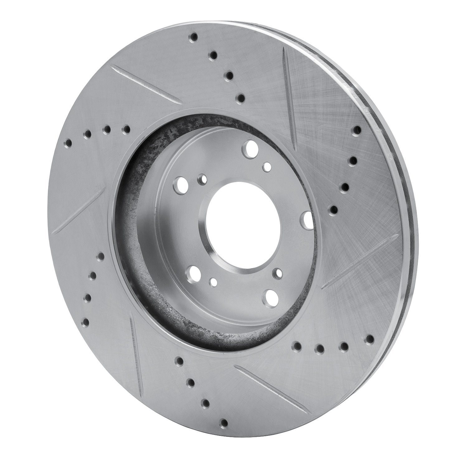 631-59037L Drilled/Slotted Brake Rotor [Silver], Fits Select Acura/Honda, Position: Front Left