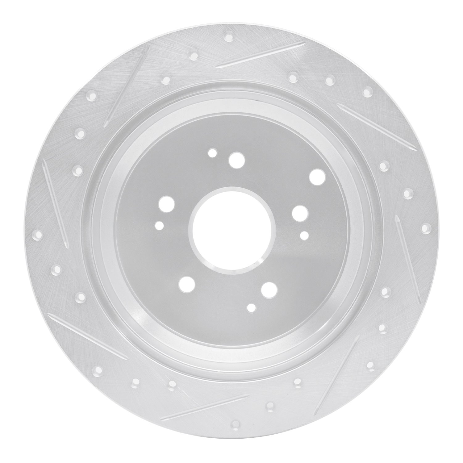 631-59047R Drilled/Slotted Brake Rotor [Silver], 2002-2004 Acura/Honda, Position: Rear Right
