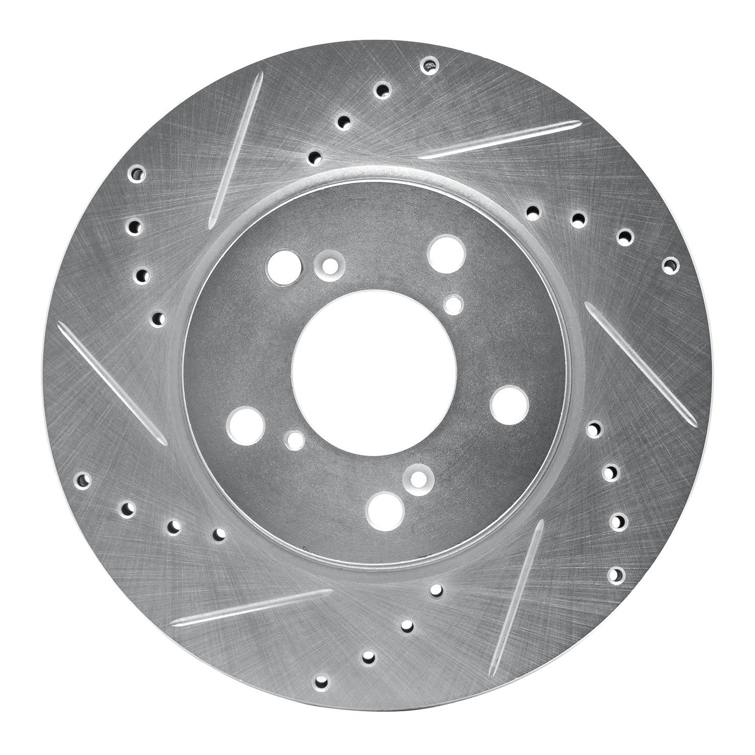 631-59049L Drilled/Slotted Brake Rotor [Silver], 2005-2010 Acura/Honda, Position: Front Left